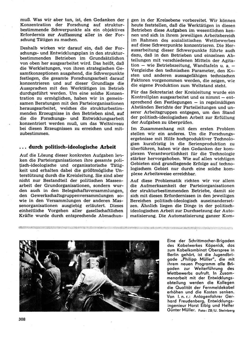 Neuer Weg (NW), Organ des Zentralkomitees (ZK) der SED (Sozialistische Einheitspartei Deutschlands) für Fragen des Parteilebens, 23. Jahrgang [Deutsche Demokratische Republik (DDR)] 1968, Seite 308 (NW ZK SED DDR 1968, S. 308)