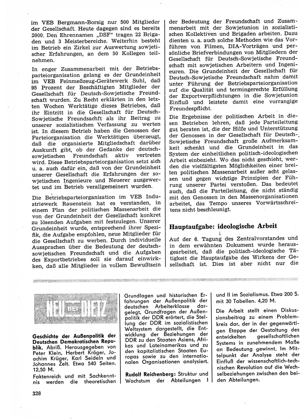 Neuer Weg (NW), Organ des Zentralkomitees (ZK) der SED (Sozialistische Einheitspartei Deutschlands) für Fragen des Parteilebens, 23. Jahrgang [Deutsche Demokratische Republik (DDR)] 1968, Seite 328 (NW ZK SED DDR 1968, S. 328)
