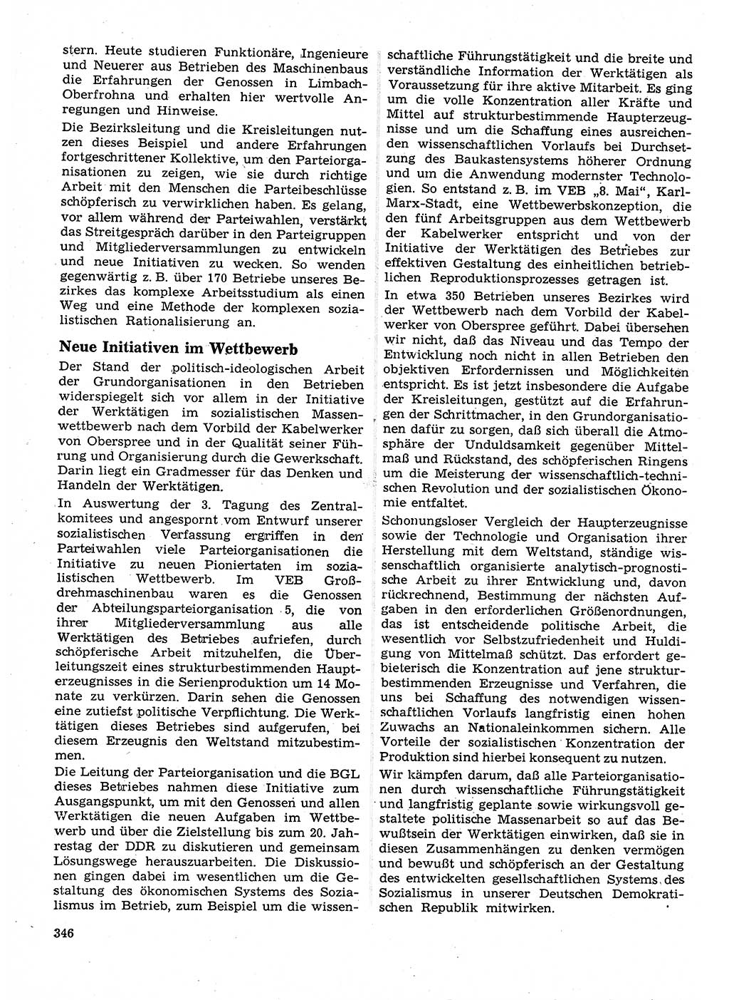 Neuer Weg (NW), Organ des Zentralkomitees (ZK) der SED (Sozialistische Einheitspartei Deutschlands) für Fragen des Parteilebens, 23. Jahrgang [Deutsche Demokratische Republik (DDR)] 1968, Seite 346 (NW ZK SED DDR 1968, S. 346)