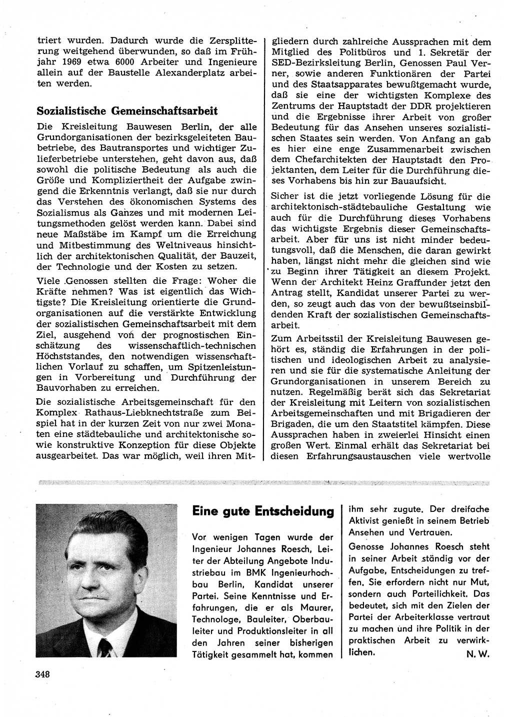 Neuer Weg (NW), Organ des Zentralkomitees (ZK) der SED (Sozialistische Einheitspartei Deutschlands) für Fragen des Parteilebens, 23. Jahrgang [Deutsche Demokratische Republik (DDR)] 1968, Seite 348 (NW ZK SED DDR 1968, S. 348)