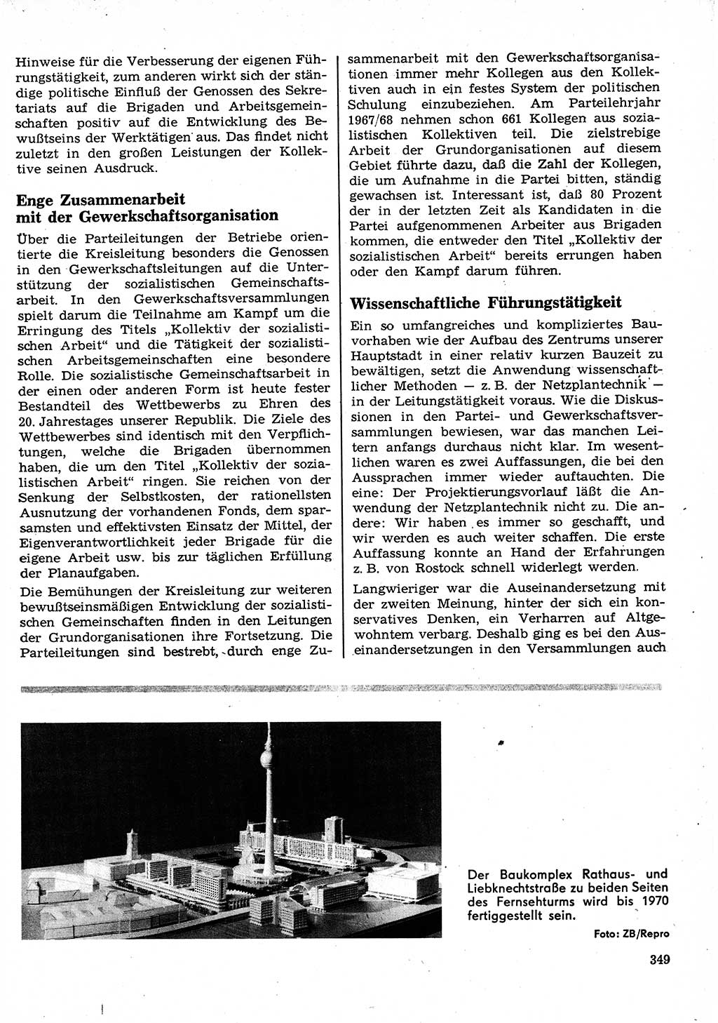 Neuer Weg (NW), Organ des Zentralkomitees (ZK) der SED (Sozialistische Einheitspartei Deutschlands) für Fragen des Parteilebens, 23. Jahrgang [Deutsche Demokratische Republik (DDR)] 1968, Seite 349 (NW ZK SED DDR 1968, S. 349)