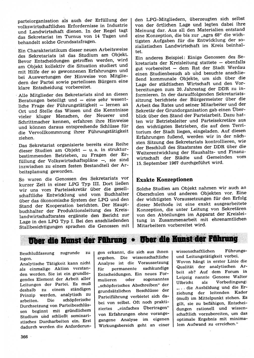Neuer Weg (NW), Organ des Zentralkomitees (ZK) der SED (Sozialistische Einheitspartei Deutschlands) für Fragen des Parteilebens, 23. Jahrgang [Deutsche Demokratische Republik (DDR)] 1968, Seite 366 (NW ZK SED DDR 1968, S. 366)