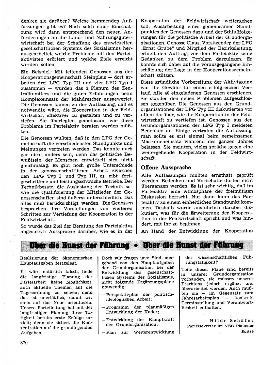 Neuer Weg (NW), Organ des Zentralkomitees (ZK) der SED (Sozialistische Einheitspartei Deutschlands) für Fragen des Parteilebens, 23. Jahrgang [Deutsche Demokratische Republik (DDR)] 1968, Seite 370 (NW ZK SED DDR 1968, S. 370)