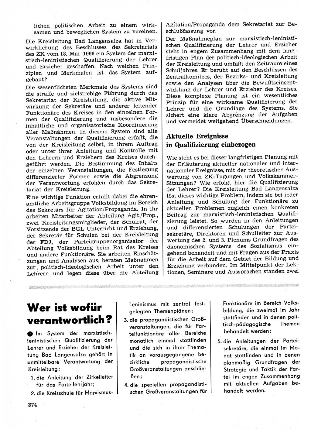 Neuer Weg (NW), Organ des Zentralkomitees (ZK) der SED (Sozialistische Einheitspartei Deutschlands) für Fragen des Parteilebens, 23. Jahrgang [Deutsche Demokratische Republik (DDR)] 1968, Seite 374 (NW ZK SED DDR 1968, S. 374)