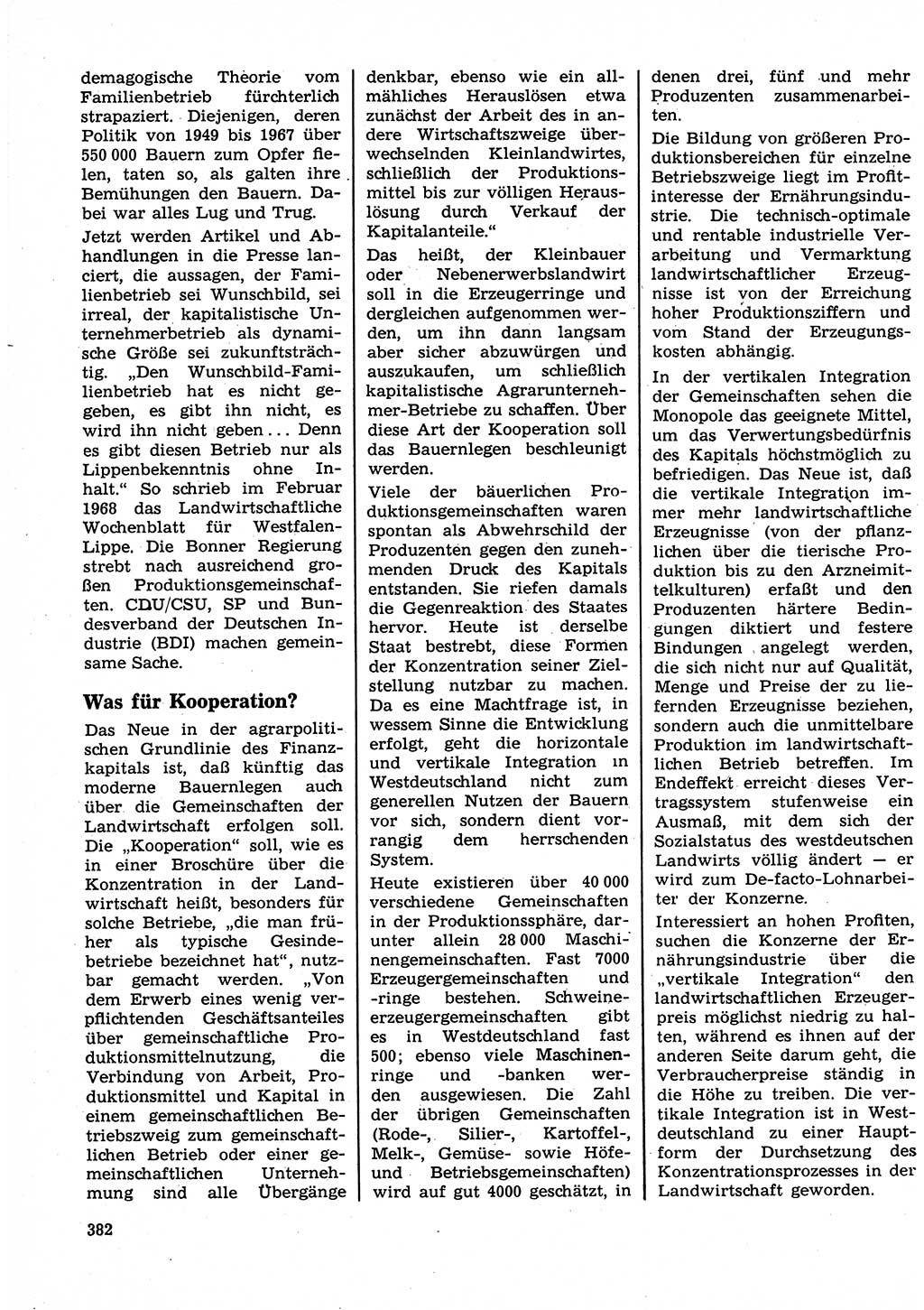 Neuer Weg (NW), Organ des Zentralkomitees (ZK) der SED (Sozialistische Einheitspartei Deutschlands) für Fragen des Parteilebens, 23. Jahrgang [Deutsche Demokratische Republik (DDR)] 1968, Seite 382 (NW ZK SED DDR 1968, S. 382)