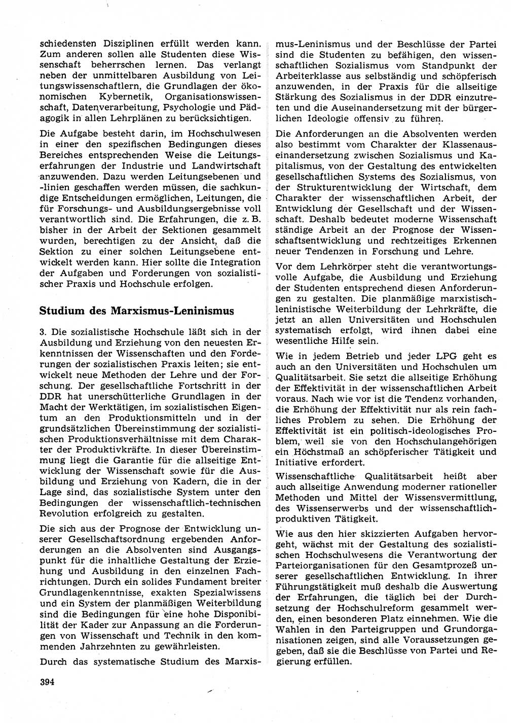 Neuer Weg (NW), Organ des Zentralkomitees (ZK) der SED (Sozialistische Einheitspartei Deutschlands) für Fragen des Parteilebens, 23. Jahrgang [Deutsche Demokratische Republik (DDR)] 1968, Seite 394 (NW ZK SED DDR 1968, S. 394)