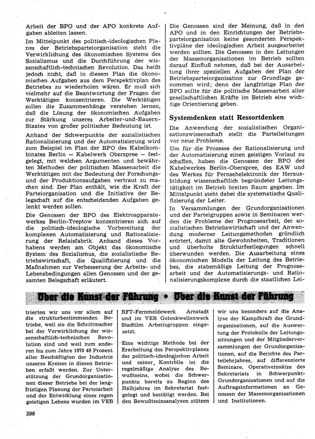 Neuer Weg (NW), Organ des Zentralkomitees (ZK) der SED (Sozialistische Einheitspartei Deutschlands) für Fragen des Parteilebens, 23. Jahrgang [Deutsche Demokratische Republik (DDR)] 1968, Seite 396 (NW ZK SED DDR 1968, S. 396)