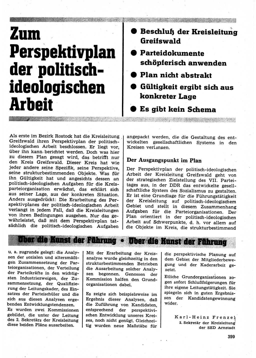 Neuer Weg (NW), Organ des Zentralkomitees (ZK) der SED (Sozialistische Einheitspartei Deutschlands) für Fragen des Parteilebens, 23. Jahrgang [Deutsche Demokratische Republik (DDR)] 1968, Seite 399 (NW ZK SED DDR 1968, S. 399)