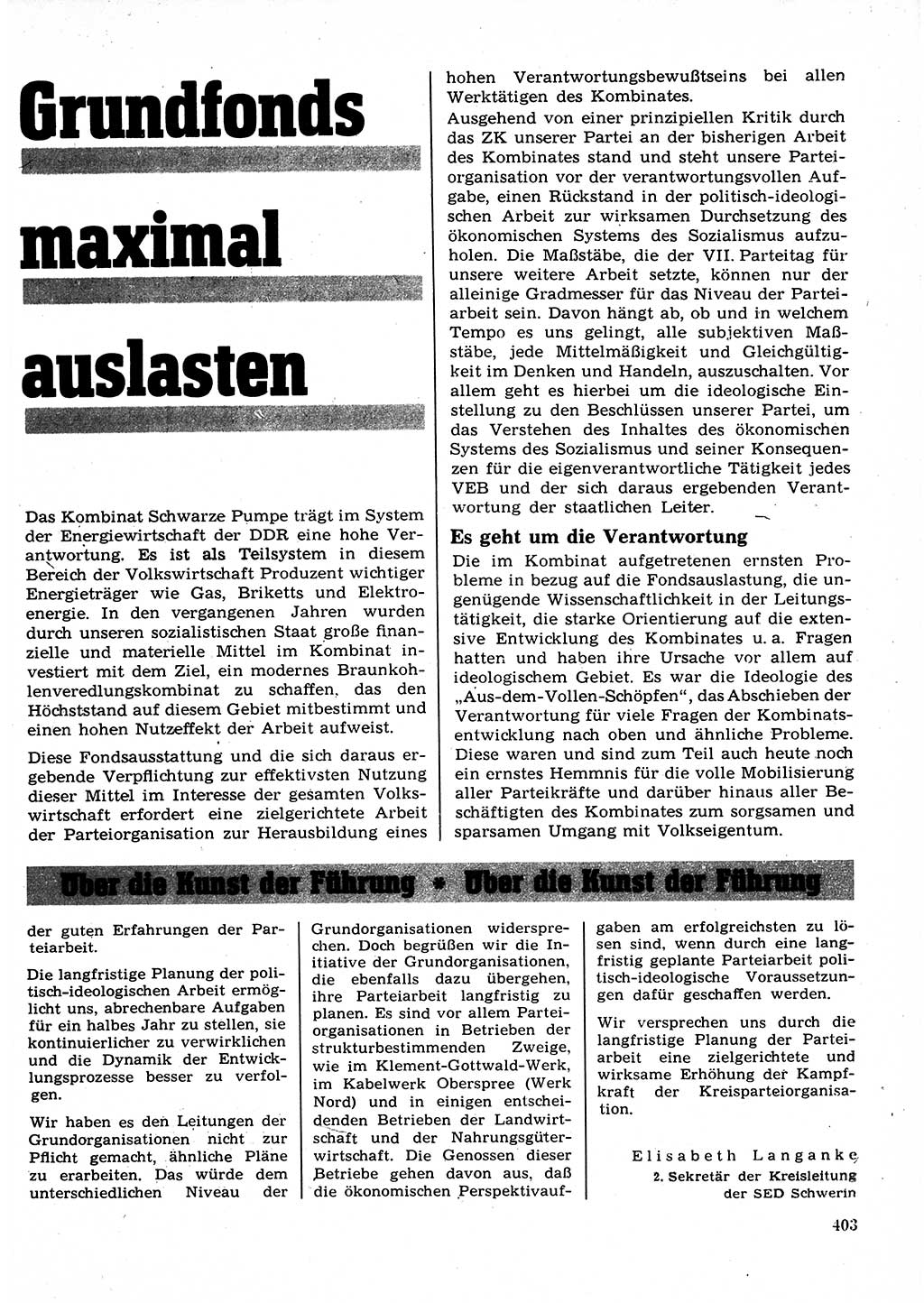 Neuer Weg (NW), Organ des Zentralkomitees (ZK) der SED (Sozialistische Einheitspartei Deutschlands) für Fragen des Parteilebens, 23. Jahrgang [Deutsche Demokratische Republik (DDR)] 1968, Seite 403 (NW ZK SED DDR 1968, S. 403)