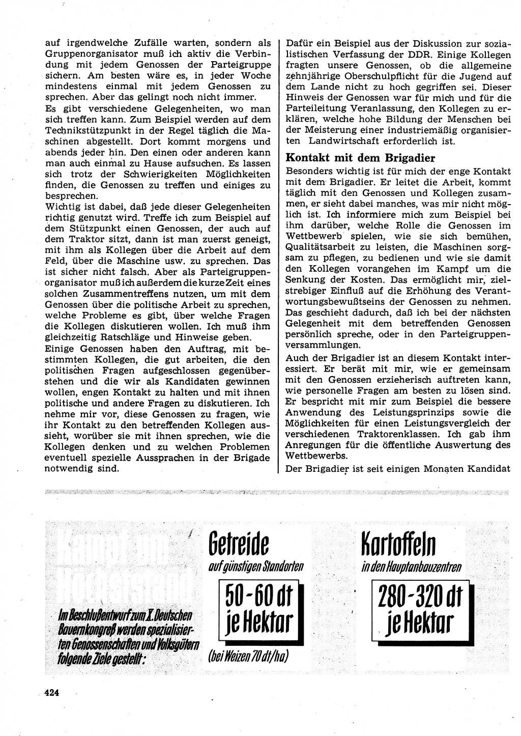 Neuer Weg (NW), Organ des Zentralkomitees (ZK) der SED (Sozialistische Einheitspartei Deutschlands) für Fragen des Parteilebens, 23. Jahrgang [Deutsche Demokratische Republik (DDR)] 1968, Seite 424 (NW ZK SED DDR 1968, S. 424)
