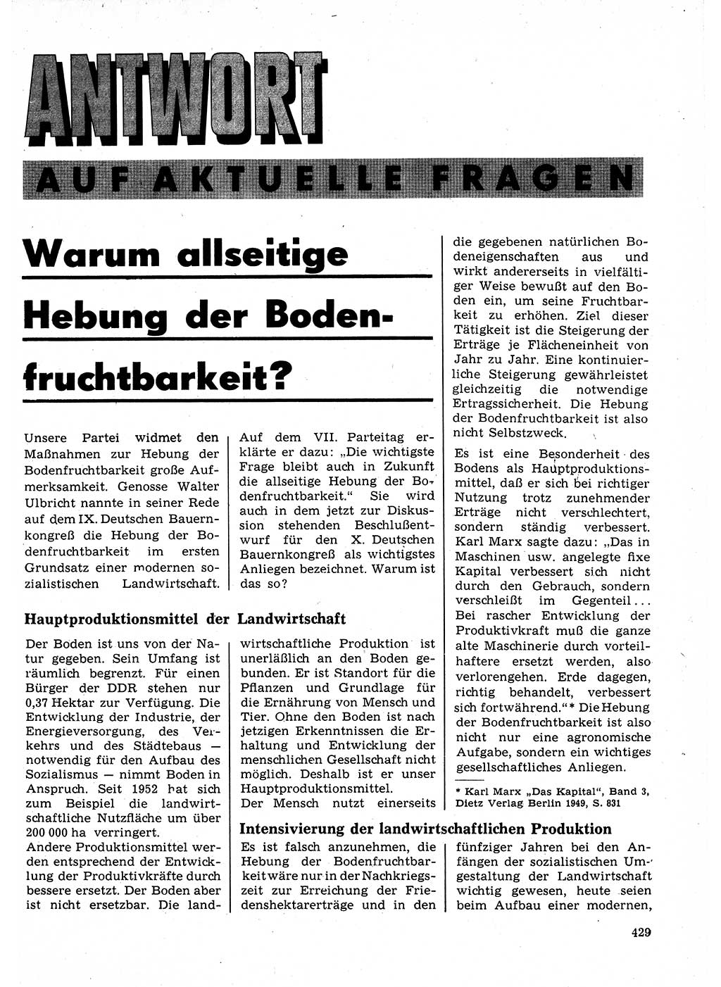 Neuer Weg (NW), Organ des Zentralkomitees (ZK) der SED (Sozialistische Einheitspartei Deutschlands) für Fragen des Parteilebens, 23. Jahrgang [Deutsche Demokratische Republik (DDR)] 1968, Seite 429 (NW ZK SED DDR 1968, S. 429)