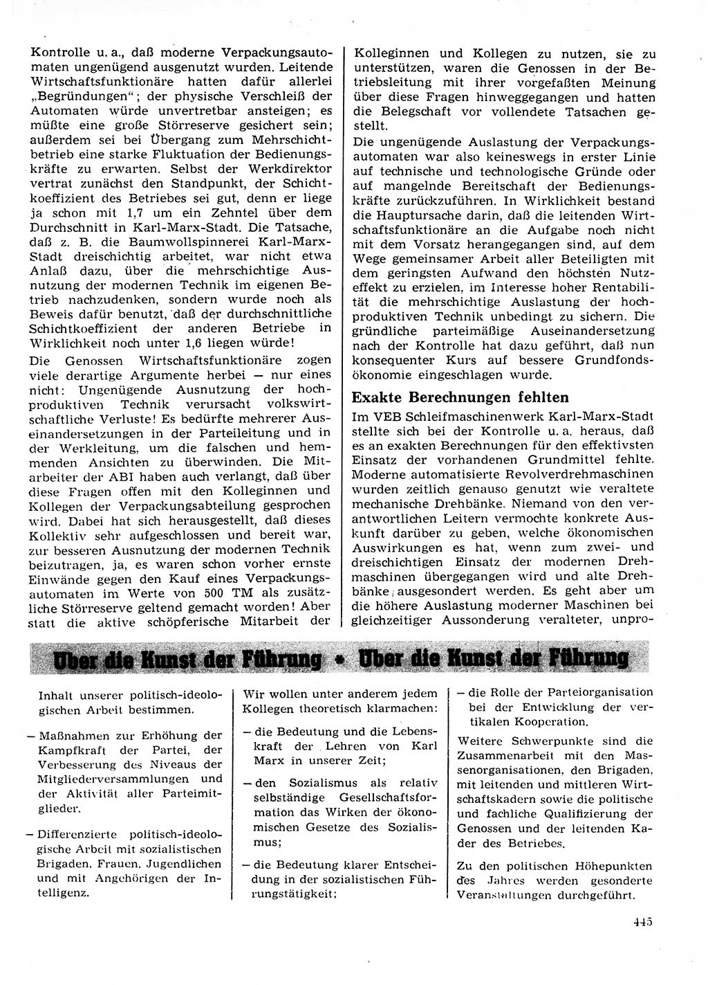 Neuer Weg (NW), Organ des Zentralkomitees (ZK) der SED (Sozialistische Einheitspartei Deutschlands) für Fragen des Parteilebens, 23. Jahrgang [Deutsche Demokratische Republik (DDR)] 1968, Seite 445 (NW ZK SED DDR 1968, S. 445)
