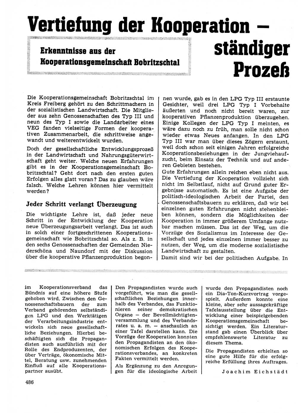 Neuer Weg (NW), Organ des Zentralkomitees (ZK) der SED (Sozialistische Einheitspartei Deutschlands) für Fragen des Parteilebens, 23. Jahrgang [Deutsche Demokratische Republik (DDR)] 1968, Seite 486 (NW ZK SED DDR 1968, S. 486)