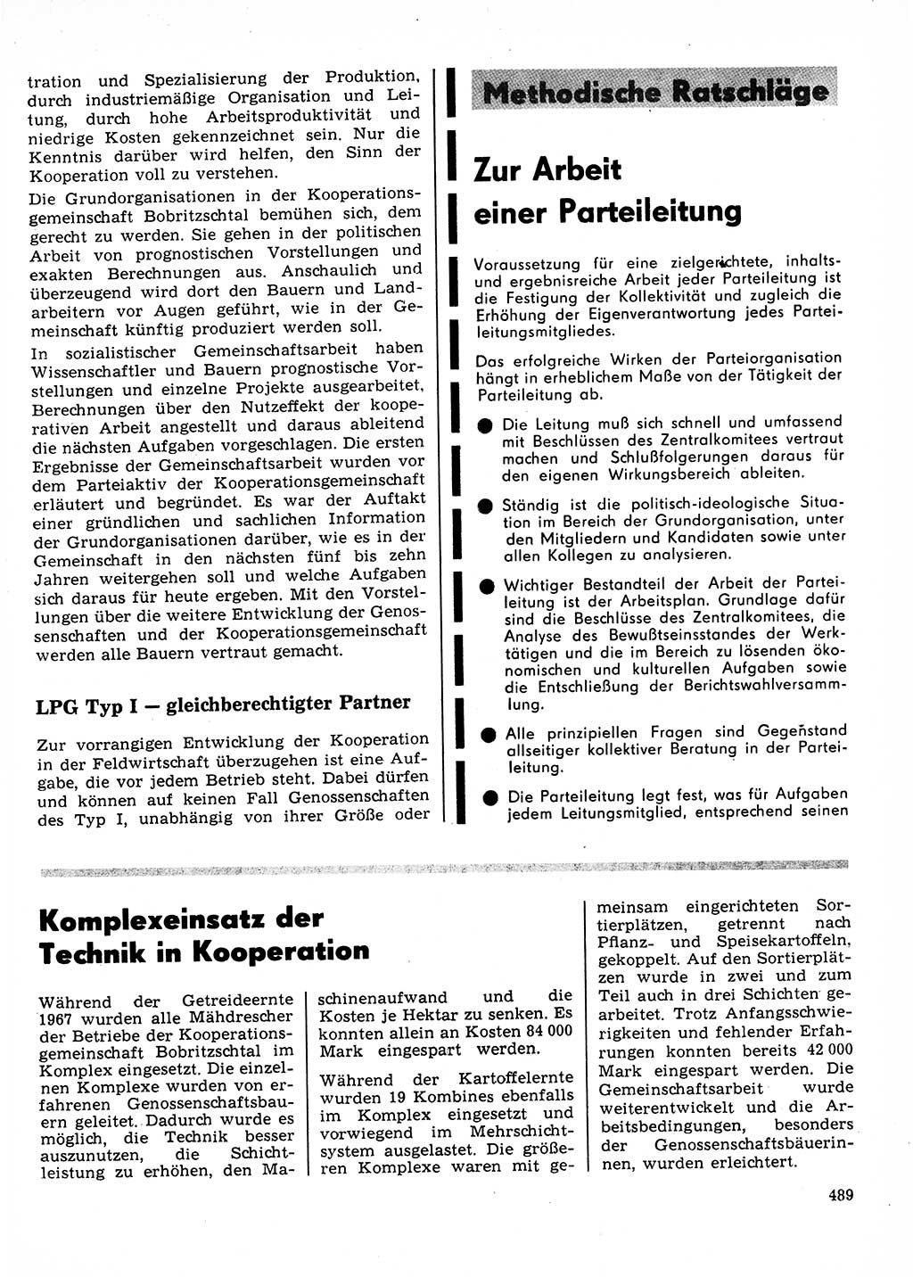 Neuer Weg (NW), Organ des Zentralkomitees (ZK) der SED (Sozialistische Einheitspartei Deutschlands) für Fragen des Parteilebens, 23. Jahrgang [Deutsche Demokratische Republik (DDR)] 1968, Seite 489 (NW ZK SED DDR 1968, S. 489)