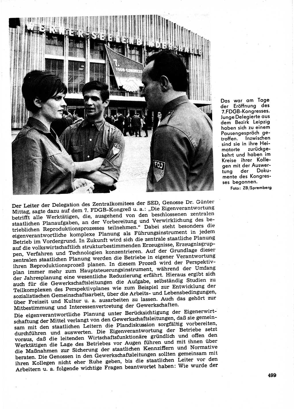 Neuer Weg (NW), Organ des Zentralkomitees (ZK) der SED (Sozialistische Einheitspartei Deutschlands) für Fragen des Parteilebens, 23. Jahrgang [Deutsche Demokratische Republik (DDR)] 1968, Seite 499 (NW ZK SED DDR 1968, S. 499)