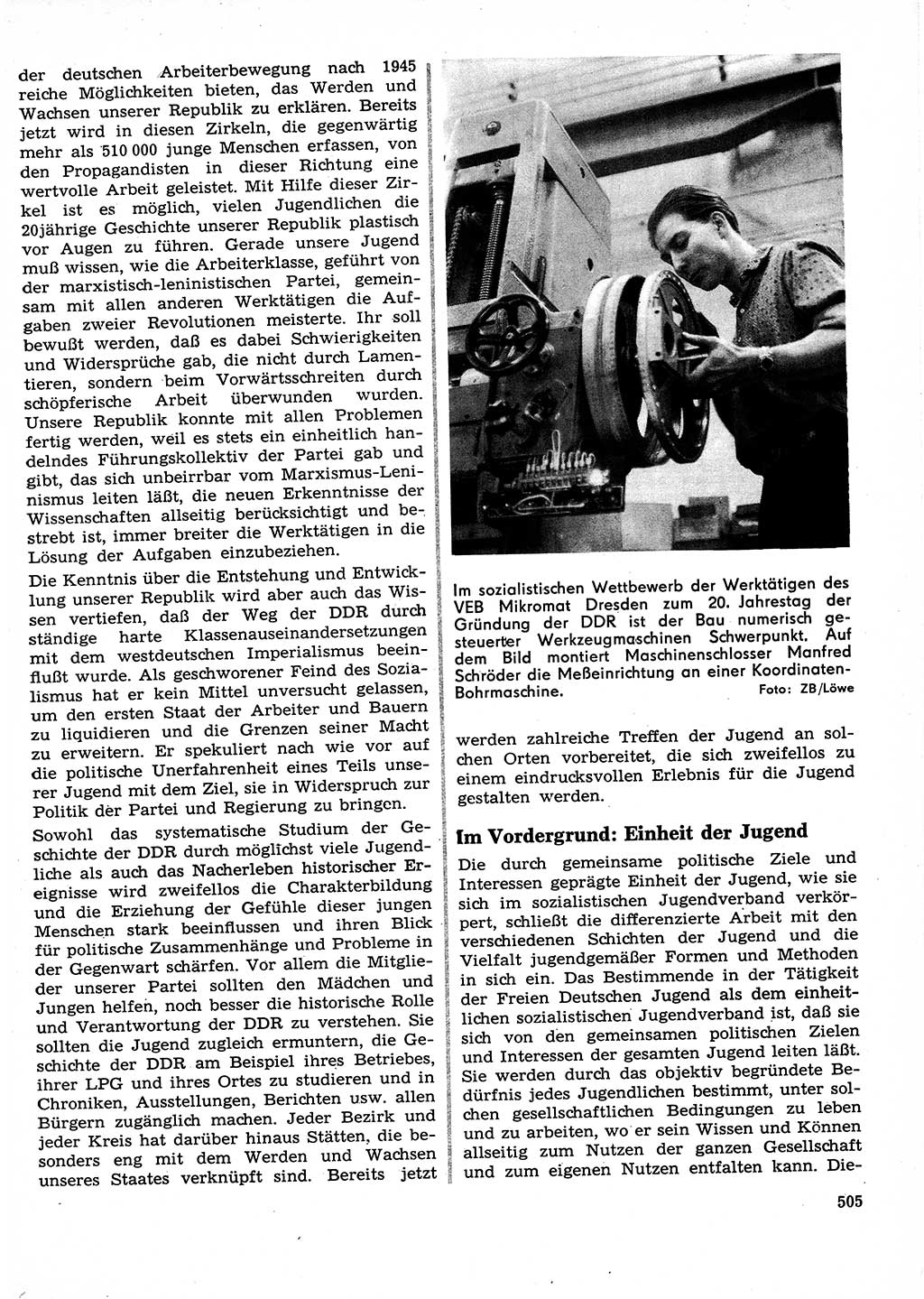 Neuer Weg (NW), Organ des Zentralkomitees (ZK) der SED (Sozialistische Einheitspartei Deutschlands) für Fragen des Parteilebens, 23. Jahrgang [Deutsche Demokratische Republik (DDR)] 1968, Seite 505 (NW ZK SED DDR 1968, S. 505)