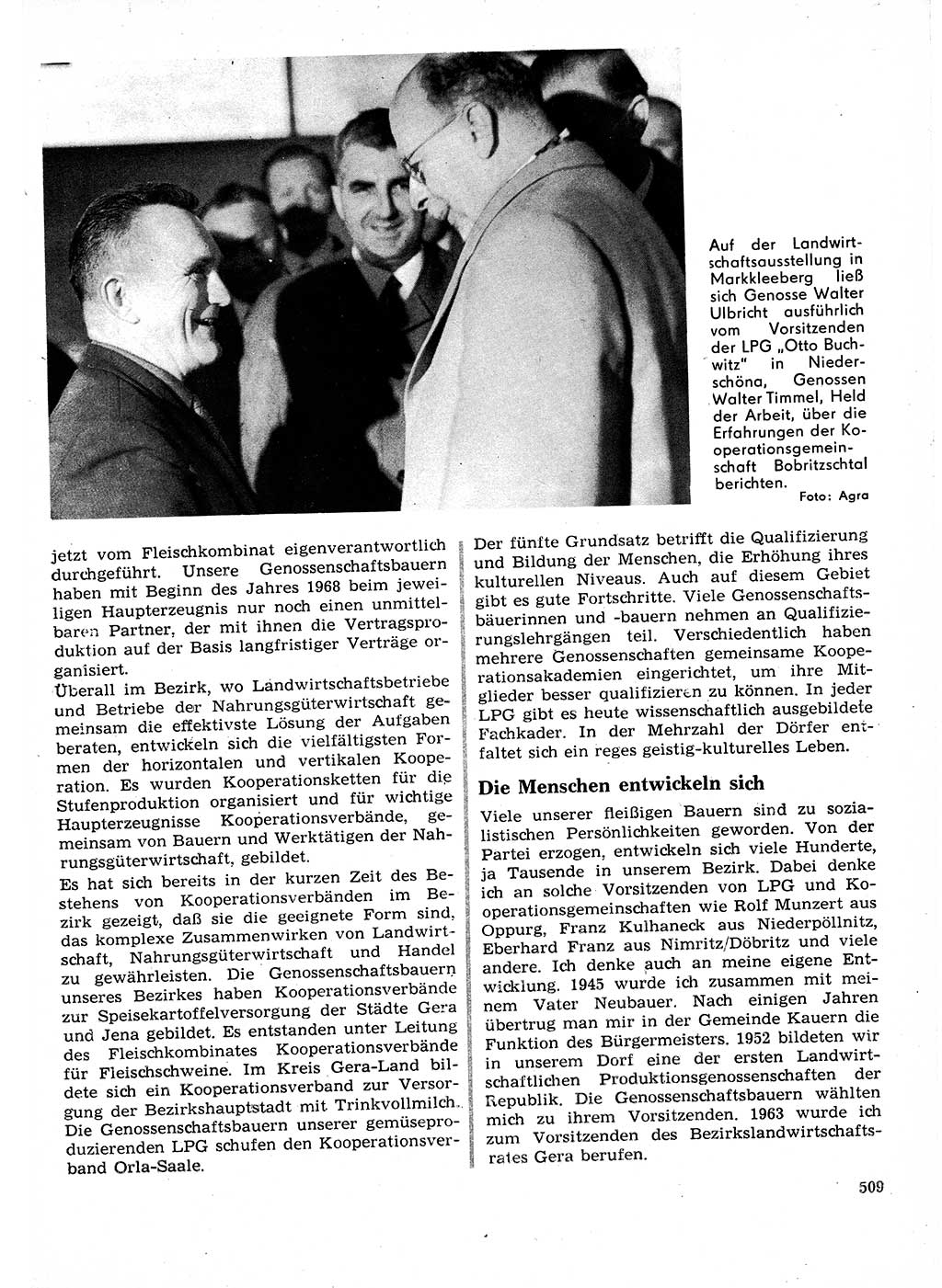 Neuer Weg (NW), Organ des Zentralkomitees (ZK) der SED (Sozialistische Einheitspartei Deutschlands) für Fragen des Parteilebens, 23. Jahrgang [Deutsche Demokratische Republik (DDR)] 1968, Seite 509 (NW ZK SED DDR 1968, S. 509)