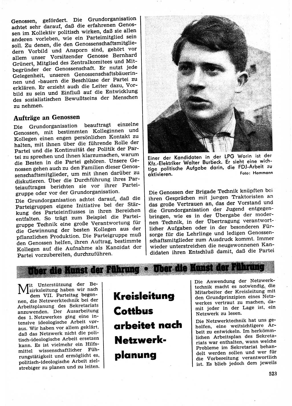 Neuer Weg (NW), Organ des Zentralkomitees (ZK) der SED (Sozialistische Einheitspartei Deutschlands) für Fragen des Parteilebens, 23. Jahrgang [Deutsche Demokratische Republik (DDR)] 1968, Seite 523 (NW ZK SED DDR 1968, S. 523)