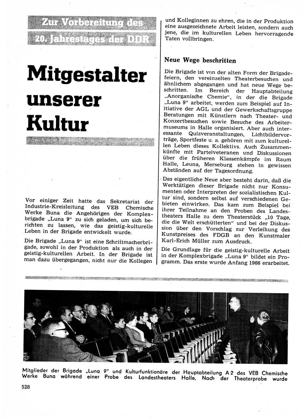 Neuer Weg (NW), Organ des Zentralkomitees (ZK) der SED (Sozialistische Einheitspartei Deutschlands) für Fragen des Parteilebens, 23. Jahrgang [Deutsche Demokratische Republik (DDR)] 1968, Seite 528 (NW ZK SED DDR 1968, S. 528)