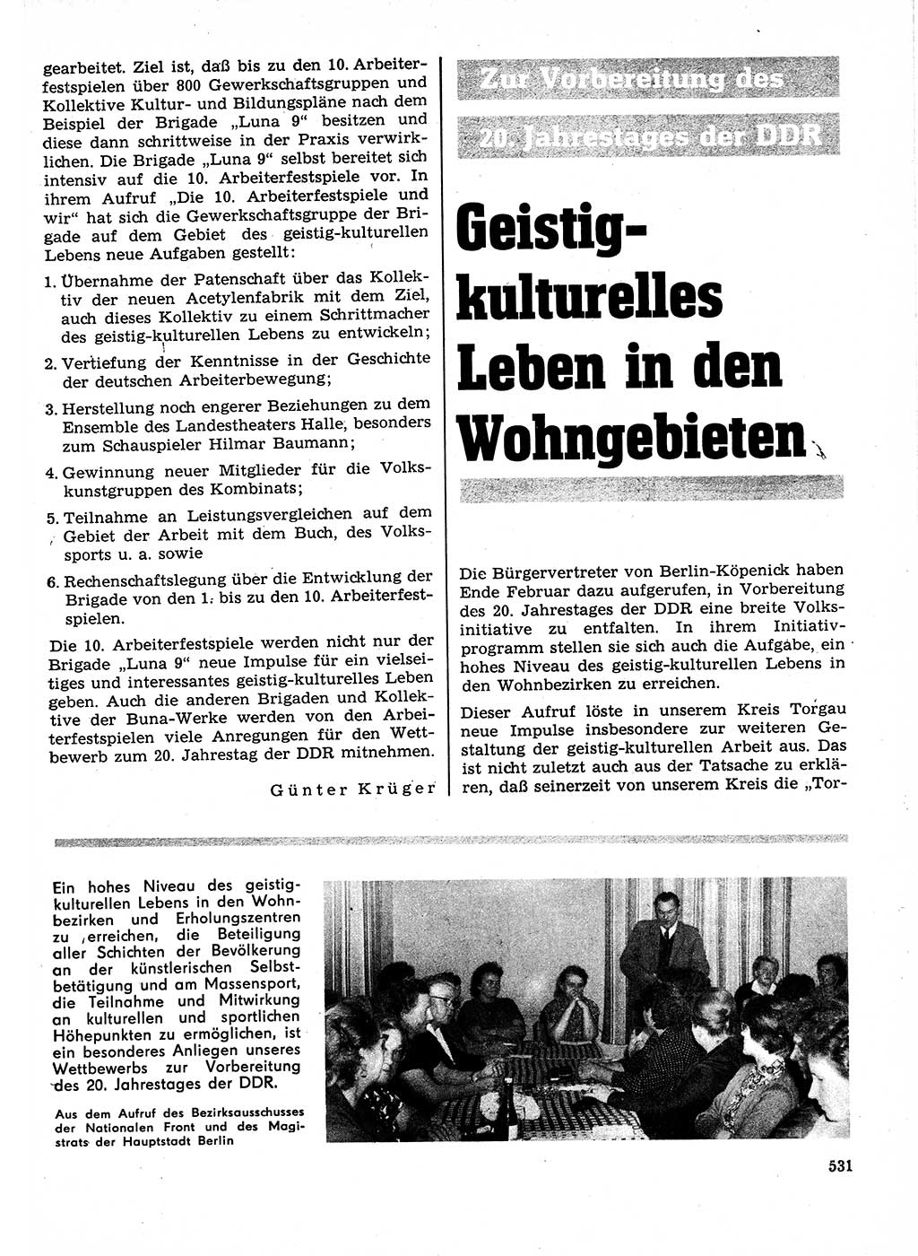 Neuer Weg (NW), Organ des Zentralkomitees (ZK) der SED (Sozialistische Einheitspartei Deutschlands) für Fragen des Parteilebens, 23. Jahrgang [Deutsche Demokratische Republik (DDR)] 1968, Seite 531 (NW ZK SED DDR 1968, S. 531)