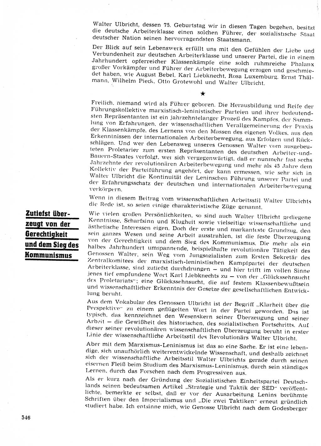 Neuer Weg (NW), Organ des Zentralkomitees (ZK) der SED (Sozialistische Einheitspartei Deutschlands) für Fragen des Parteilebens, 23. Jahrgang [Deutsche Demokratische Republik (DDR)] 1968, Seite 546 (NW ZK SED DDR 1968, S. 546)