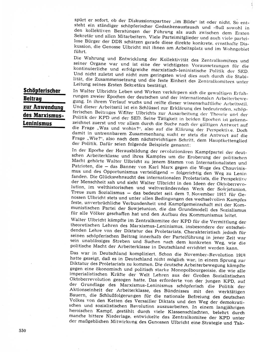 Neuer Weg (NW), Organ des Zentralkomitees (ZK) der SED (Sozialistische Einheitspartei Deutschlands) für Fragen des Parteilebens, 23. Jahrgang [Deutsche Demokratische Republik (DDR)] 1968, Seite 550 (NW ZK SED DDR 1968, S. 550)