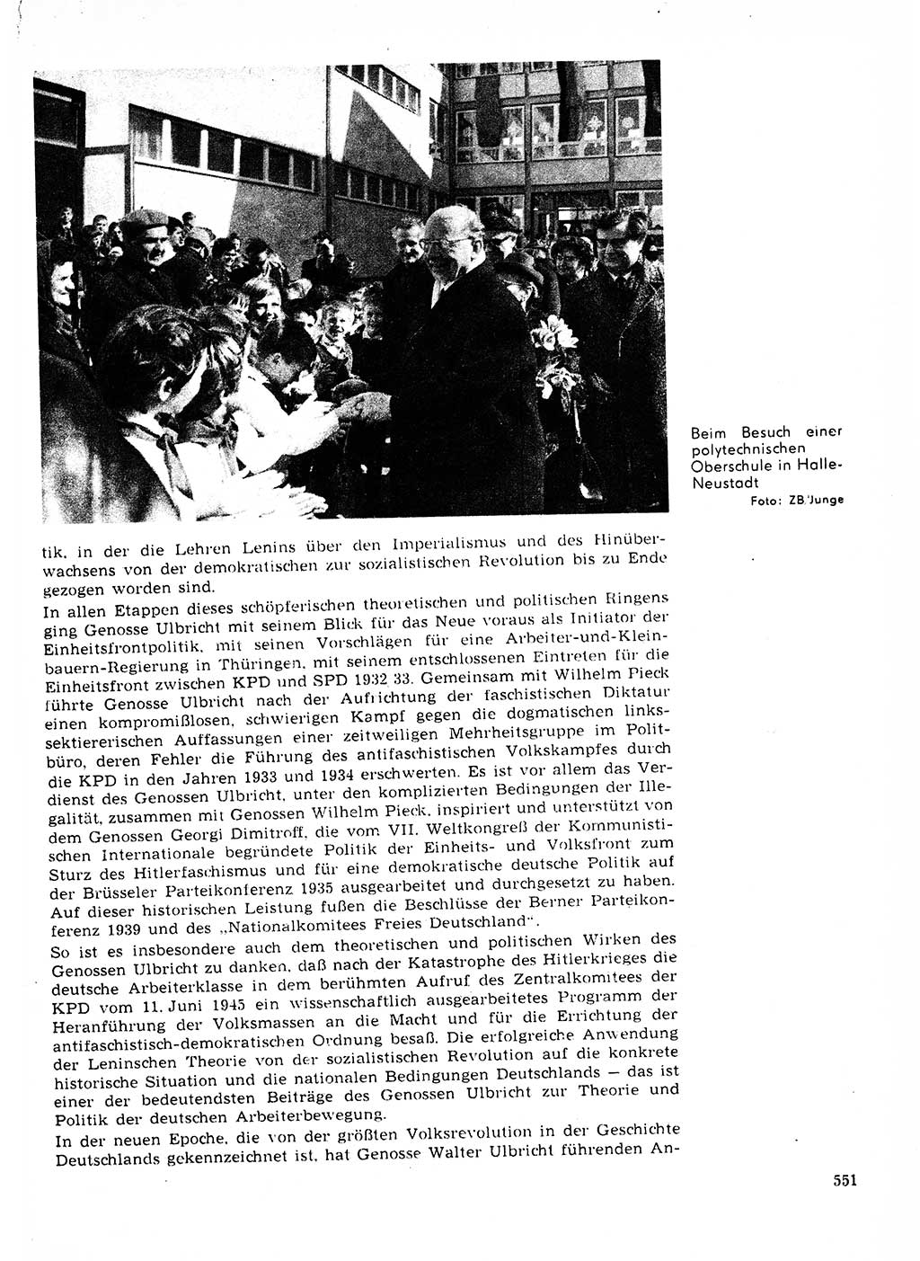 Neuer Weg (NW), Organ des Zentralkomitees (ZK) der SED (Sozialistische Einheitspartei Deutschlands) für Fragen des Parteilebens, 23. Jahrgang [Deutsche Demokratische Republik (DDR)] 1968, Seite 551 (NW ZK SED DDR 1968, S. 551)