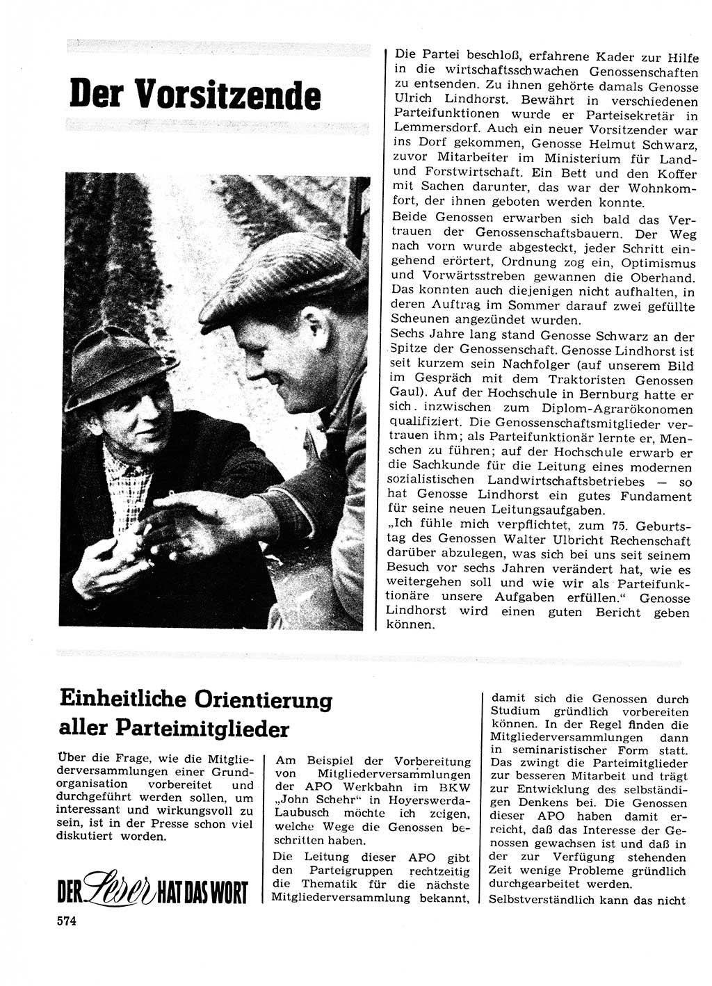 Neuer Weg (NW), Organ des Zentralkomitees (ZK) der SED (Sozialistische Einheitspartei Deutschlands) für Fragen des Parteilebens, 23. Jahrgang [Deutsche Demokratische Republik (DDR)] 1968, Seite 574 (NW ZK SED DDR 1968, S. 574)