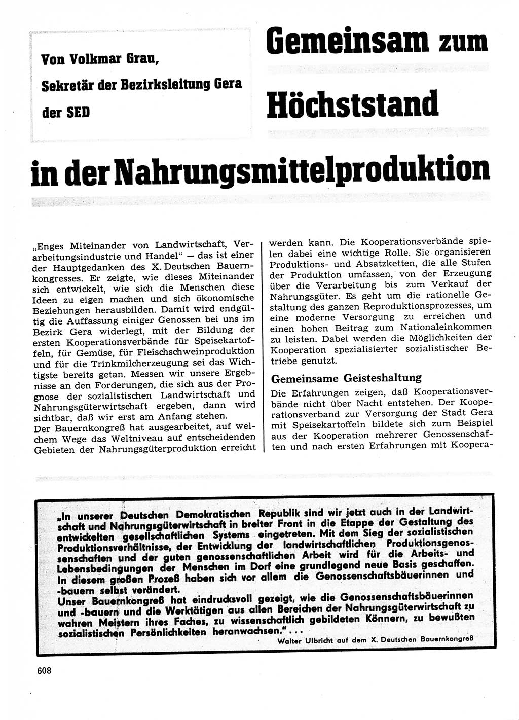 Neuer Weg (NW), Organ des Zentralkomitees (ZK) der SED (Sozialistische Einheitspartei Deutschlands) für Fragen des Parteilebens, 23. Jahrgang [Deutsche Demokratische Republik (DDR)] 1968, Seite 608 (NW ZK SED DDR 1968, S. 608)