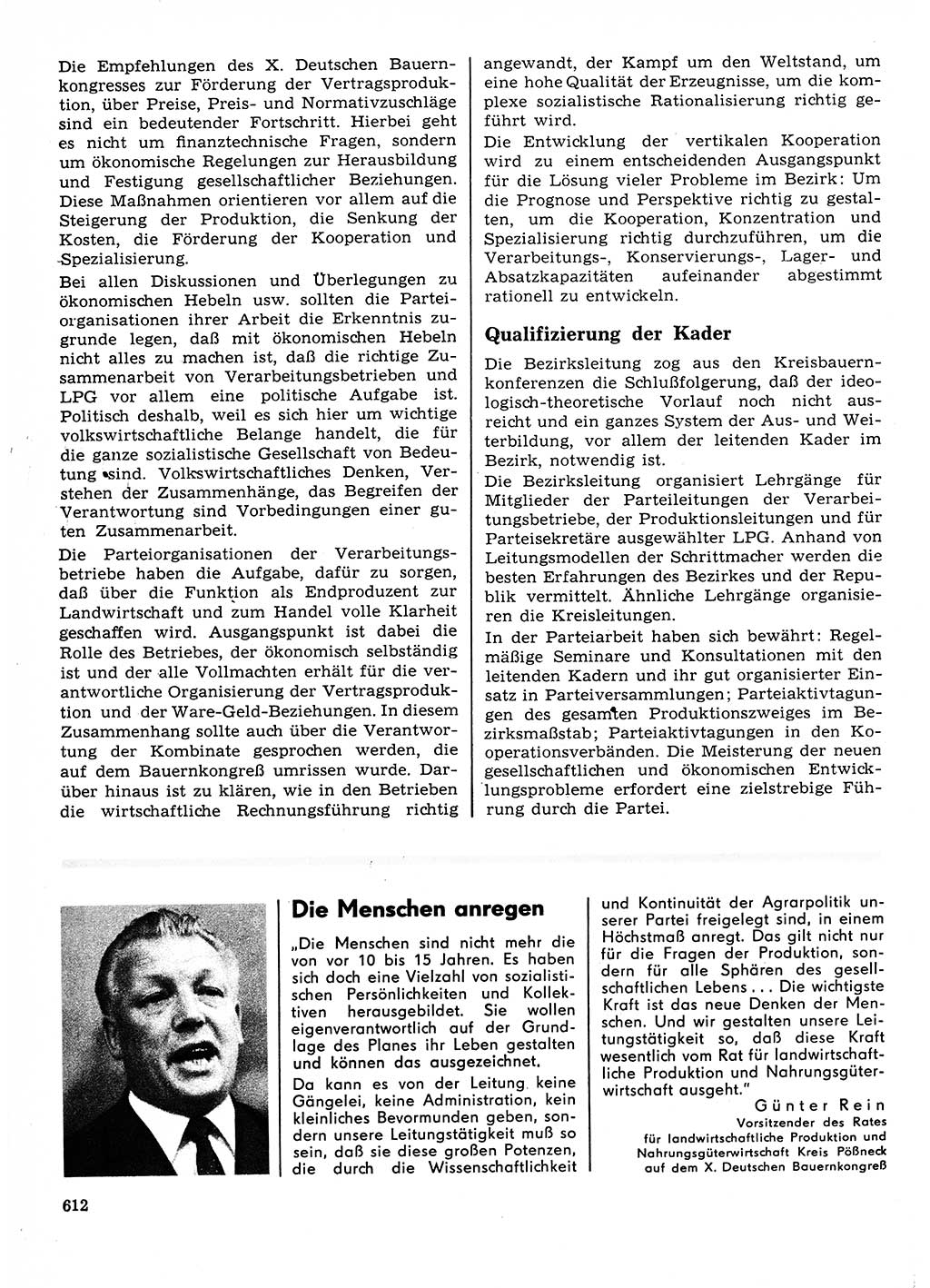 Neuer Weg (NW), Organ des Zentralkomitees (ZK) der SED (Sozialistische Einheitspartei Deutschlands) für Fragen des Parteilebens, 23. Jahrgang [Deutsche Demokratische Republik (DDR)] 1968, Seite 612 (NW ZK SED DDR 1968, S. 612)