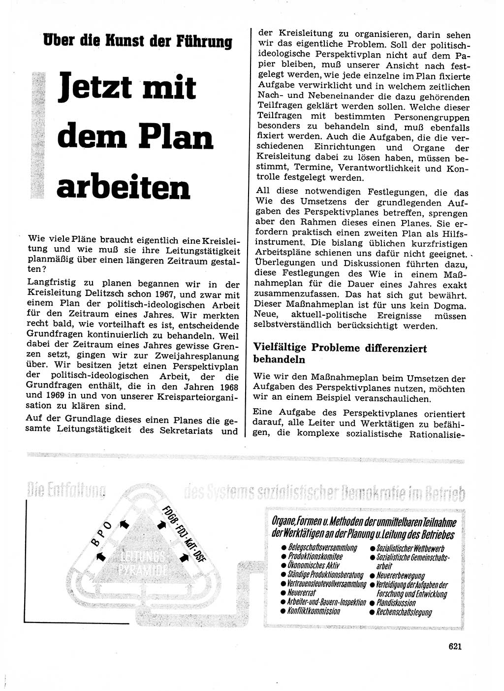 Neuer Weg (NW), Organ des Zentralkomitees (ZK) der SED (Sozialistische Einheitspartei Deutschlands) für Fragen des Parteilebens, 23. Jahrgang [Deutsche Demokratische Republik (DDR)] 1968, Seite 621 (NW ZK SED DDR 1968, S. 621)
