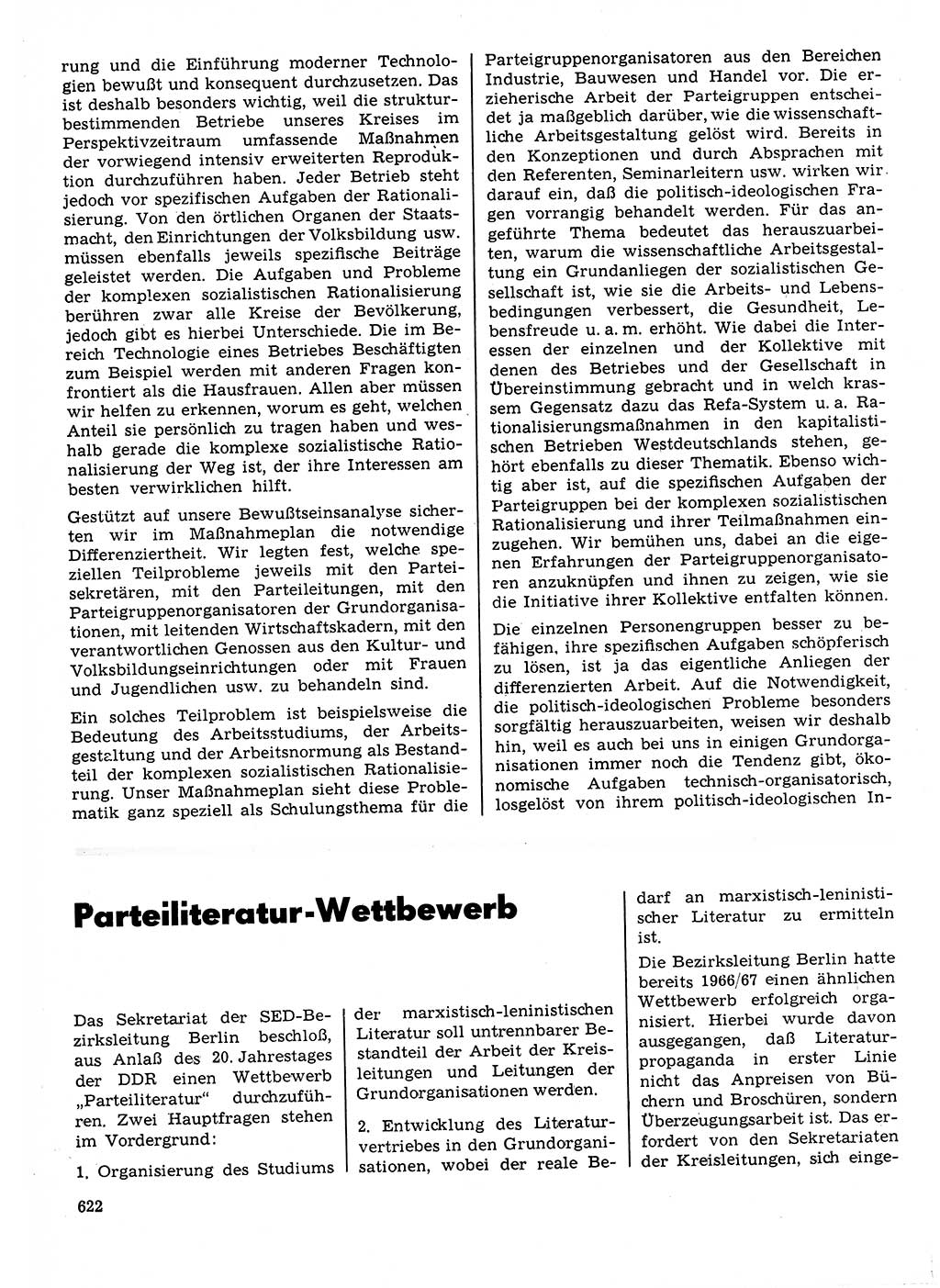 Neuer Weg (NW), Organ des Zentralkomitees (ZK) der SED (Sozialistische Einheitspartei Deutschlands) für Fragen des Parteilebens, 23. Jahrgang [Deutsche Demokratische Republik (DDR)] 1968, Seite 622 (NW ZK SED DDR 1968, S. 622)