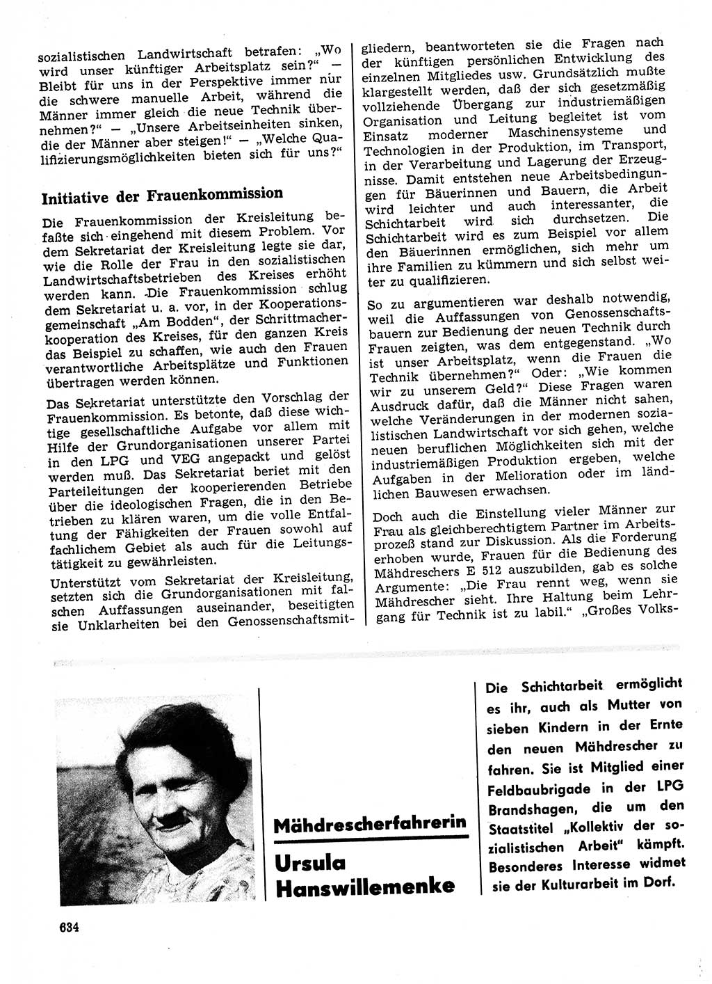 Neuer Weg (NW), Organ des Zentralkomitees (ZK) der SED (Sozialistische Einheitspartei Deutschlands) für Fragen des Parteilebens, 23. Jahrgang [Deutsche Demokratische Republik (DDR)] 1968, Seite 634 (NW ZK SED DDR 1968, S. 634)