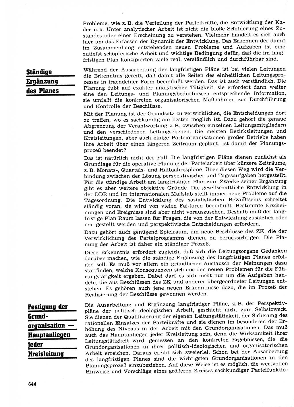 Neuer Weg (NW), Organ des Zentralkomitees (ZK) der SED (Sozialistische Einheitspartei Deutschlands) für Fragen des Parteilebens, 23. Jahrgang [Deutsche Demokratische Republik (DDR)] 1968, Seite 644 (NW ZK SED DDR 1968, S. 644)