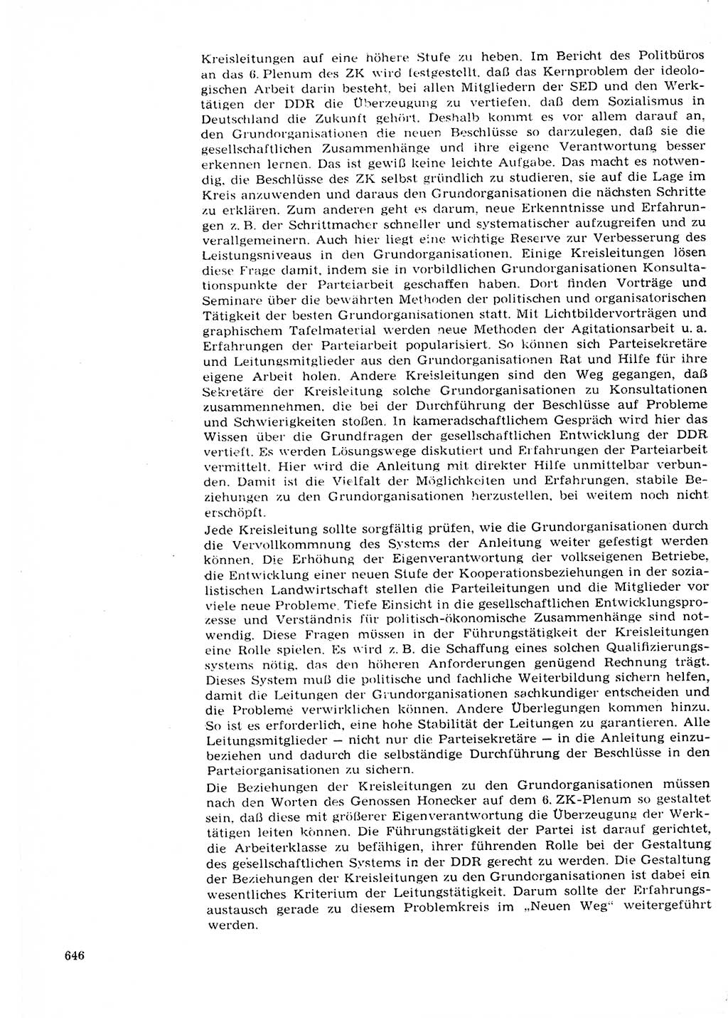 Neuer Weg (NW), Organ des Zentralkomitees (ZK) der SED (Sozialistische Einheitspartei Deutschlands) für Fragen des Parteilebens, 23. Jahrgang [Deutsche Demokratische Republik (DDR)] 1968, Seite 646 (NW ZK SED DDR 1968, S. 646)