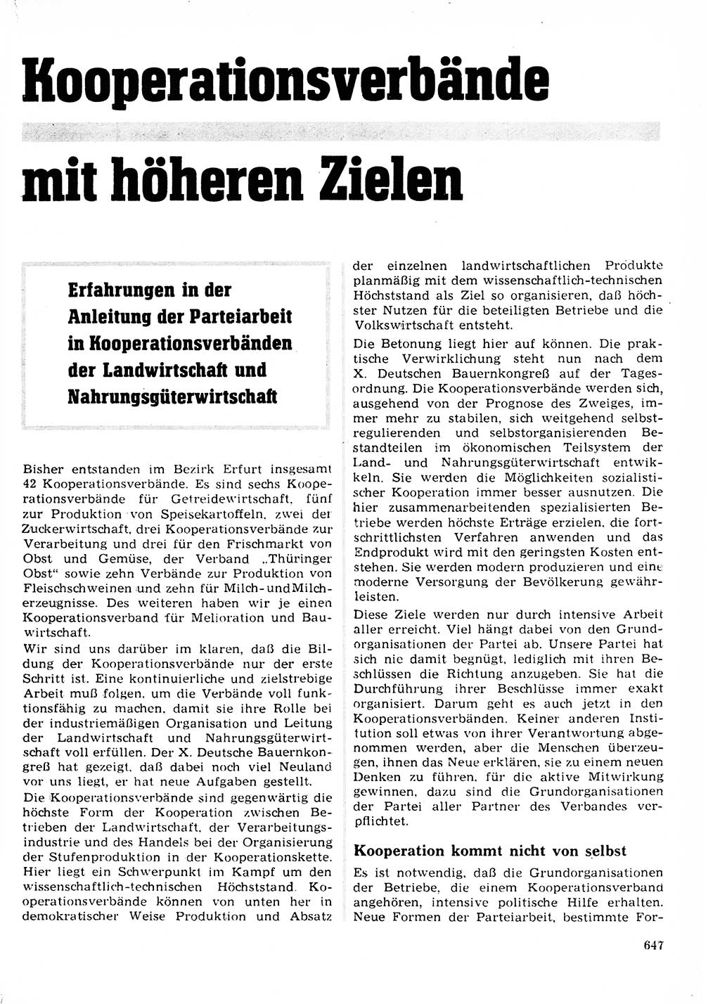 Neuer Weg (NW), Organ des Zentralkomitees (ZK) der SED (Sozialistische Einheitspartei Deutschlands) für Fragen des Parteilebens, 23. Jahrgang [Deutsche Demokratische Republik (DDR)] 1968, Seite 647 (NW ZK SED DDR 1968, S. 647)