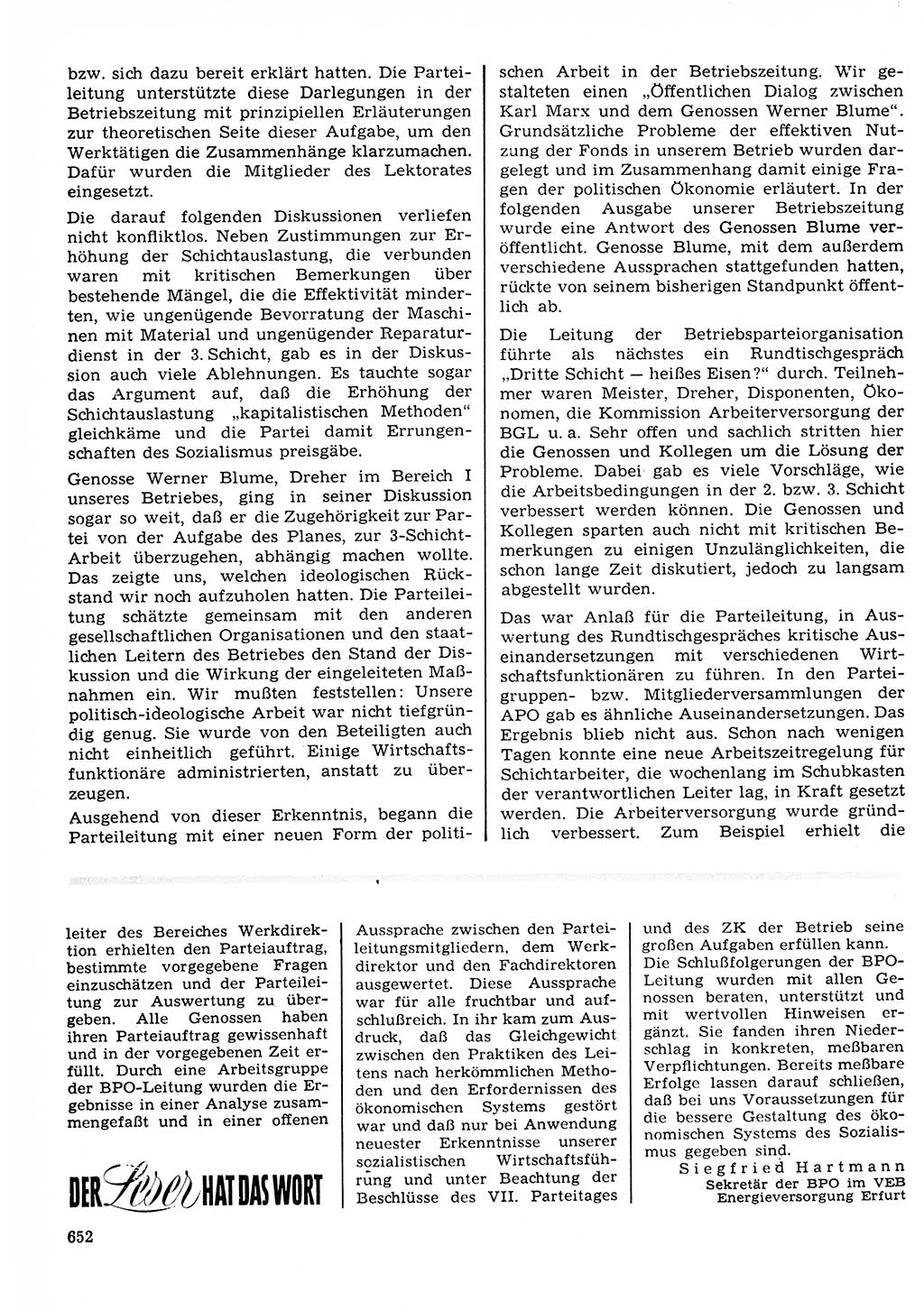 Neuer Weg (NW), Organ des Zentralkomitees (ZK) der SED (Sozialistische Einheitspartei Deutschlands) für Fragen des Parteilebens, 23. Jahrgang [Deutsche Demokratische Republik (DDR)] 1968, Seite 652 (NW ZK SED DDR 1968, S. 652)