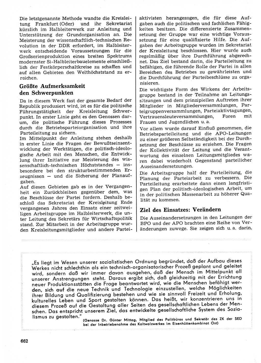 Neuer Weg (NW), Organ des Zentralkomitees (ZK) der SED (Sozialistische Einheitspartei Deutschlands) für Fragen des Parteilebens, 23. Jahrgang [Deutsche Demokratische Republik (DDR)] 1968, Seite 662 (NW ZK SED DDR 1968, S. 662)