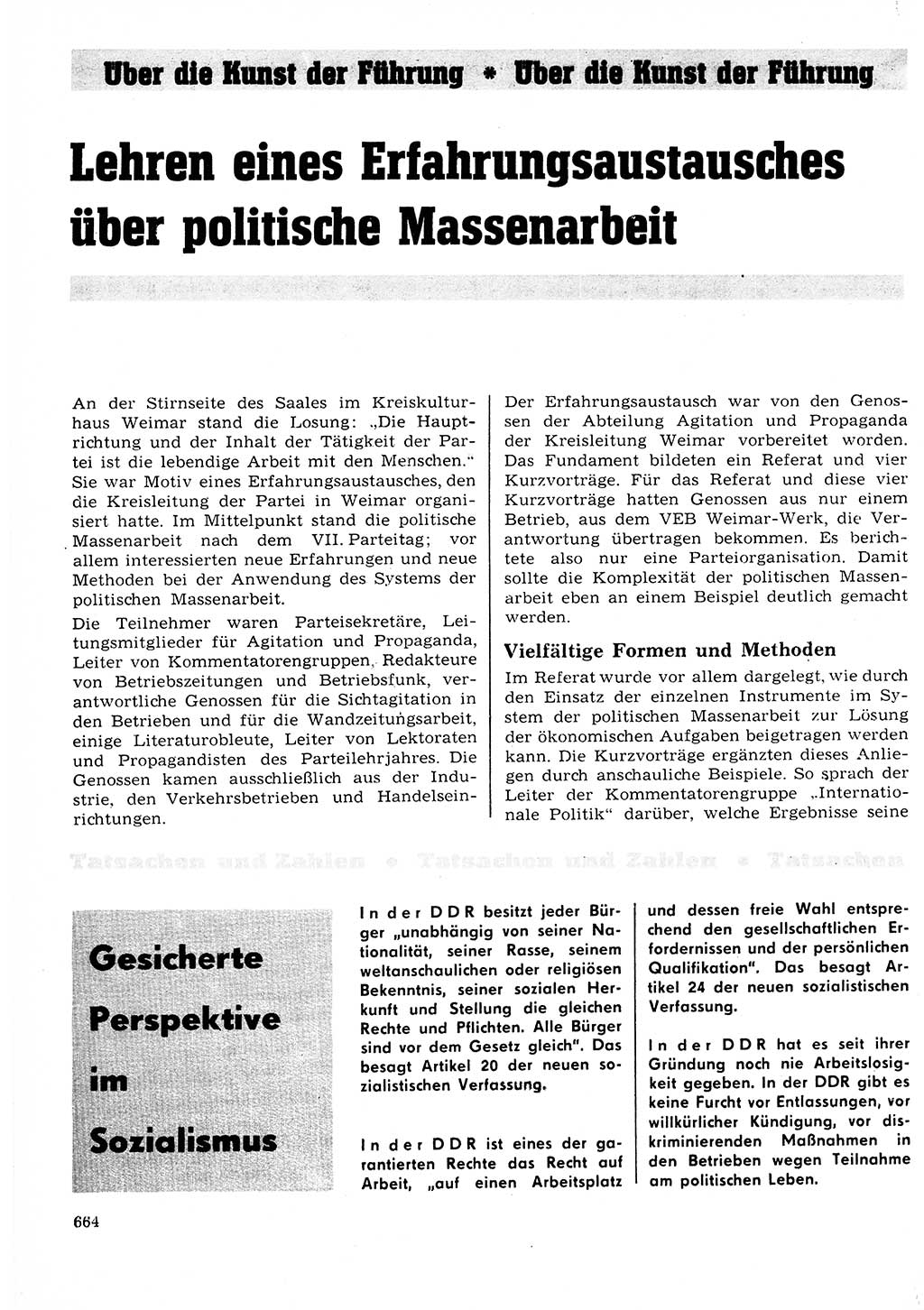 Neuer Weg (NW), Organ des Zentralkomitees (ZK) der SED (Sozialistische Einheitspartei Deutschlands) für Fragen des Parteilebens, 23. Jahrgang [Deutsche Demokratische Republik (DDR)] 1968, Seite 664 (NW ZK SED DDR 1968, S. 664)