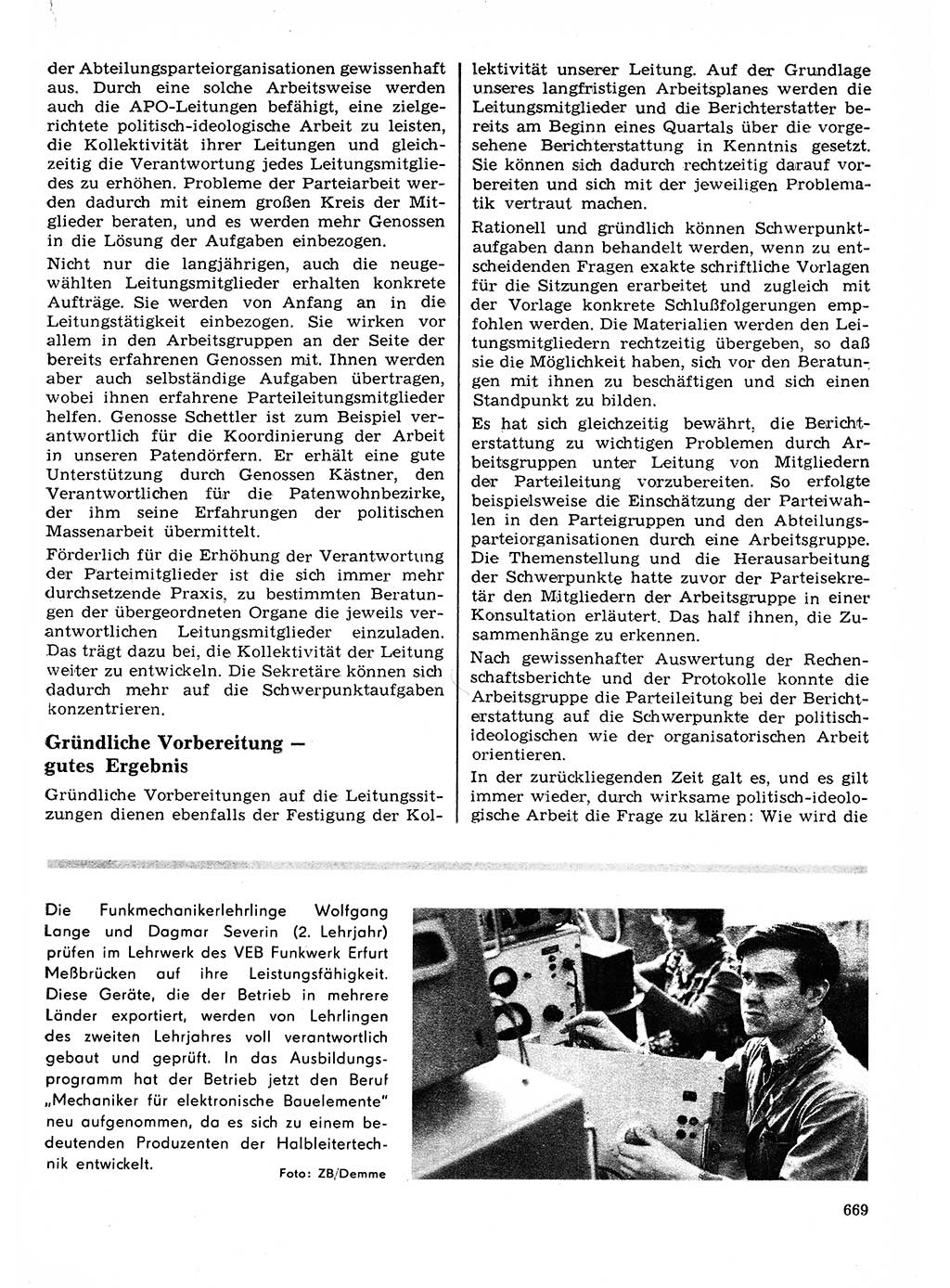 Neuer Weg (NW), Organ des Zentralkomitees (ZK) der SED (Sozialistische Einheitspartei Deutschlands) für Fragen des Parteilebens, 23. Jahrgang [Deutsche Demokratische Republik (DDR)] 1968, Seite 669 (NW ZK SED DDR 1968, S. 669)