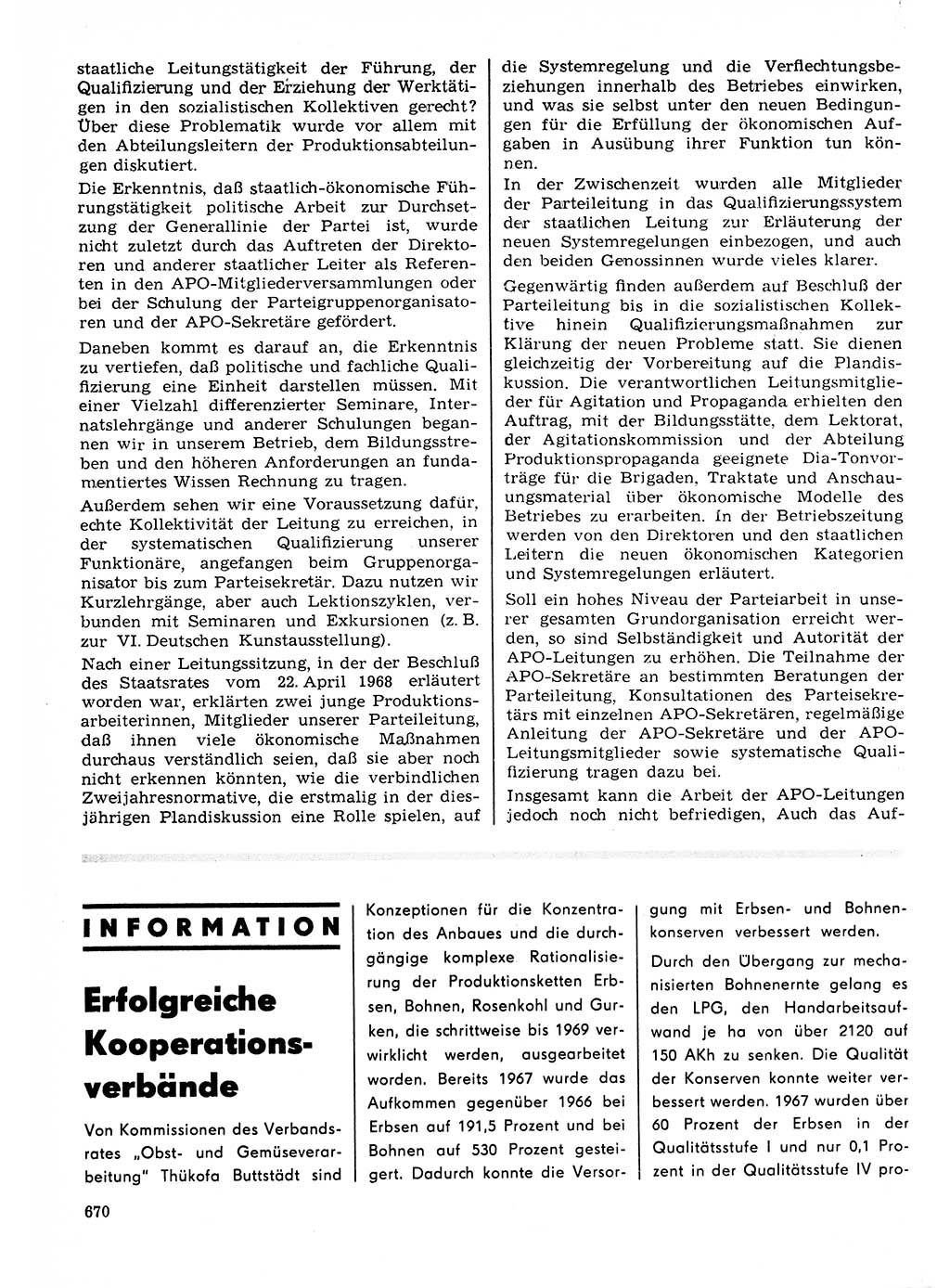 Neuer Weg (NW), Organ des Zentralkomitees (ZK) der SED (Sozialistische Einheitspartei Deutschlands) für Fragen des Parteilebens, 23. Jahrgang [Deutsche Demokratische Republik (DDR)] 1968, Seite 670 (NW ZK SED DDR 1968, S. 670)