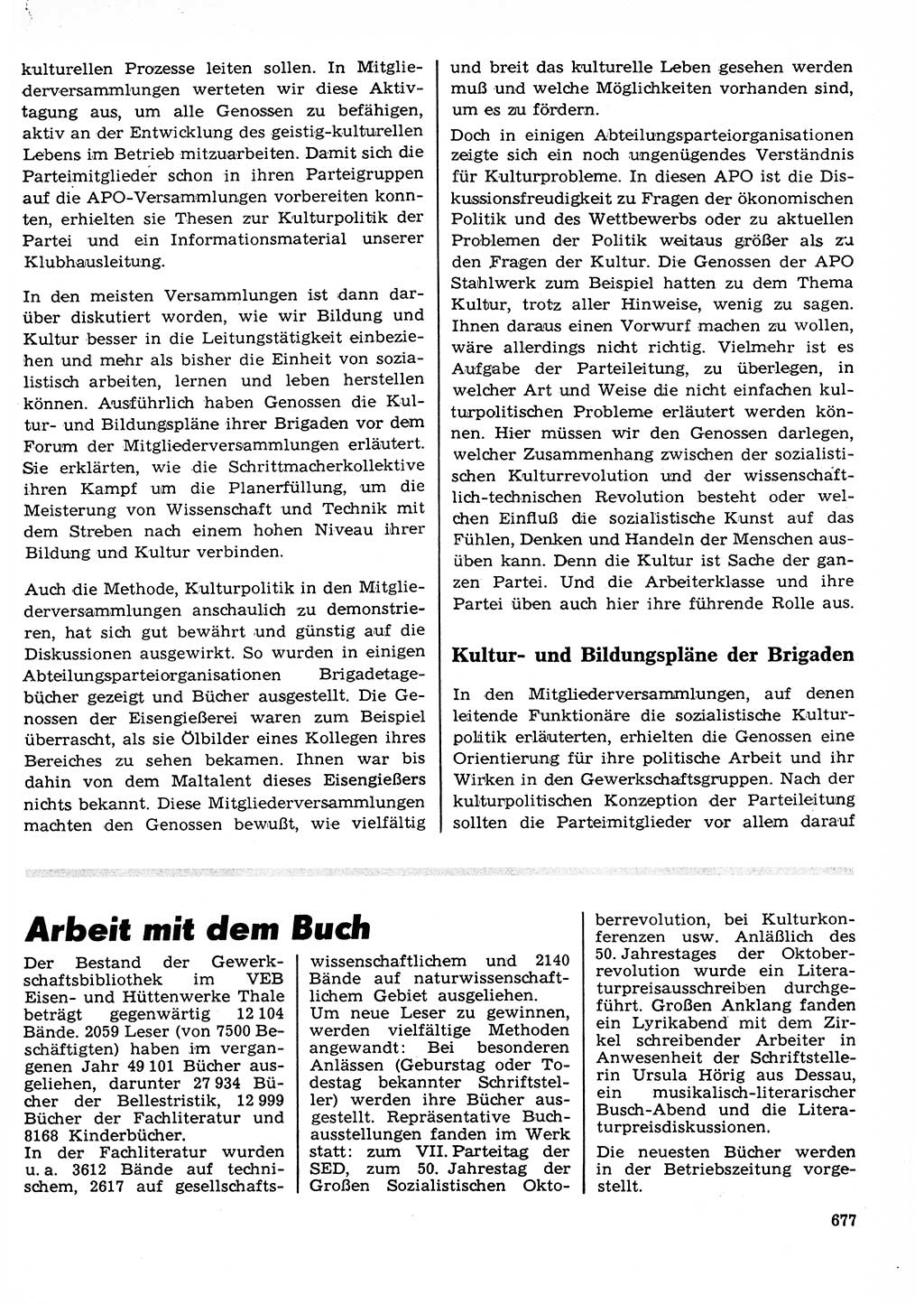 Neuer Weg (NW), Organ des Zentralkomitees (ZK) der SED (Sozialistische Einheitspartei Deutschlands) für Fragen des Parteilebens, 23. Jahrgang [Deutsche Demokratische Republik (DDR)] 1968, Seite 677 (NW ZK SED DDR 1968, S. 677)