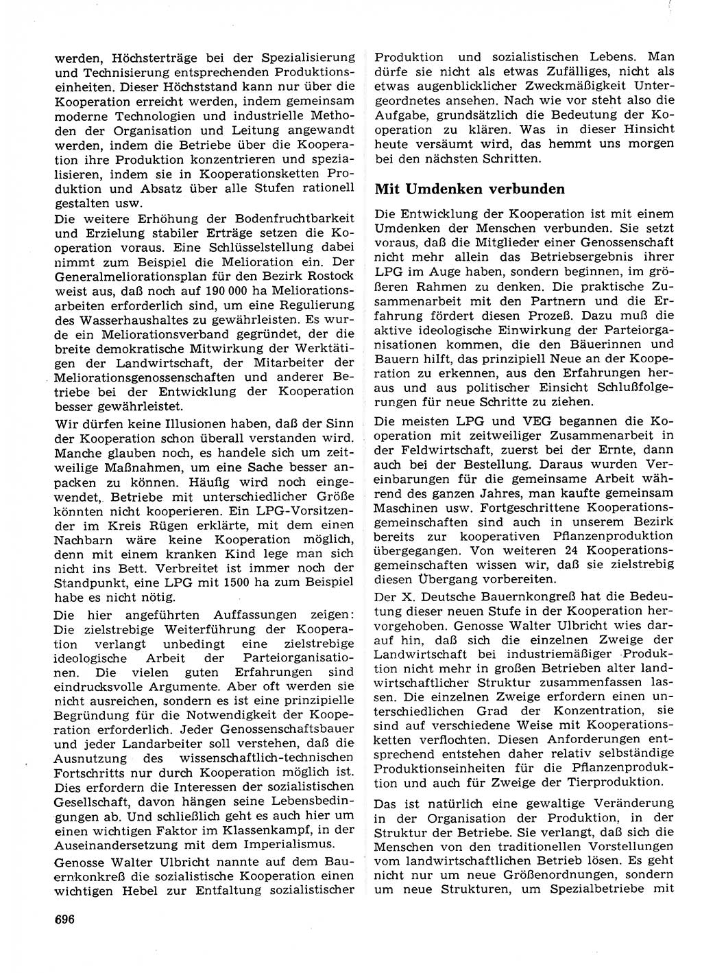 Neuer Weg (NW), Organ des Zentralkomitees (ZK) der SED (Sozialistische Einheitspartei Deutschlands) für Fragen des Parteilebens, 23. Jahrgang [Deutsche Demokratische Republik (DDR)] 1968, Seite 696 (NW ZK SED DDR 1968, S. 696)