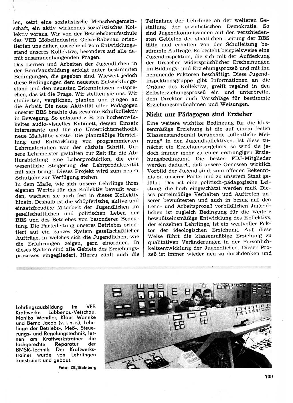 Neuer Weg (NW), Organ des Zentralkomitees (ZK) der SED (Sozialistische Einheitspartei Deutschlands) für Fragen des Parteilebens, 23. Jahrgang [Deutsche Demokratische Republik (DDR)] 1968, Seite 709 (NW ZK SED DDR 1968, S. 709)