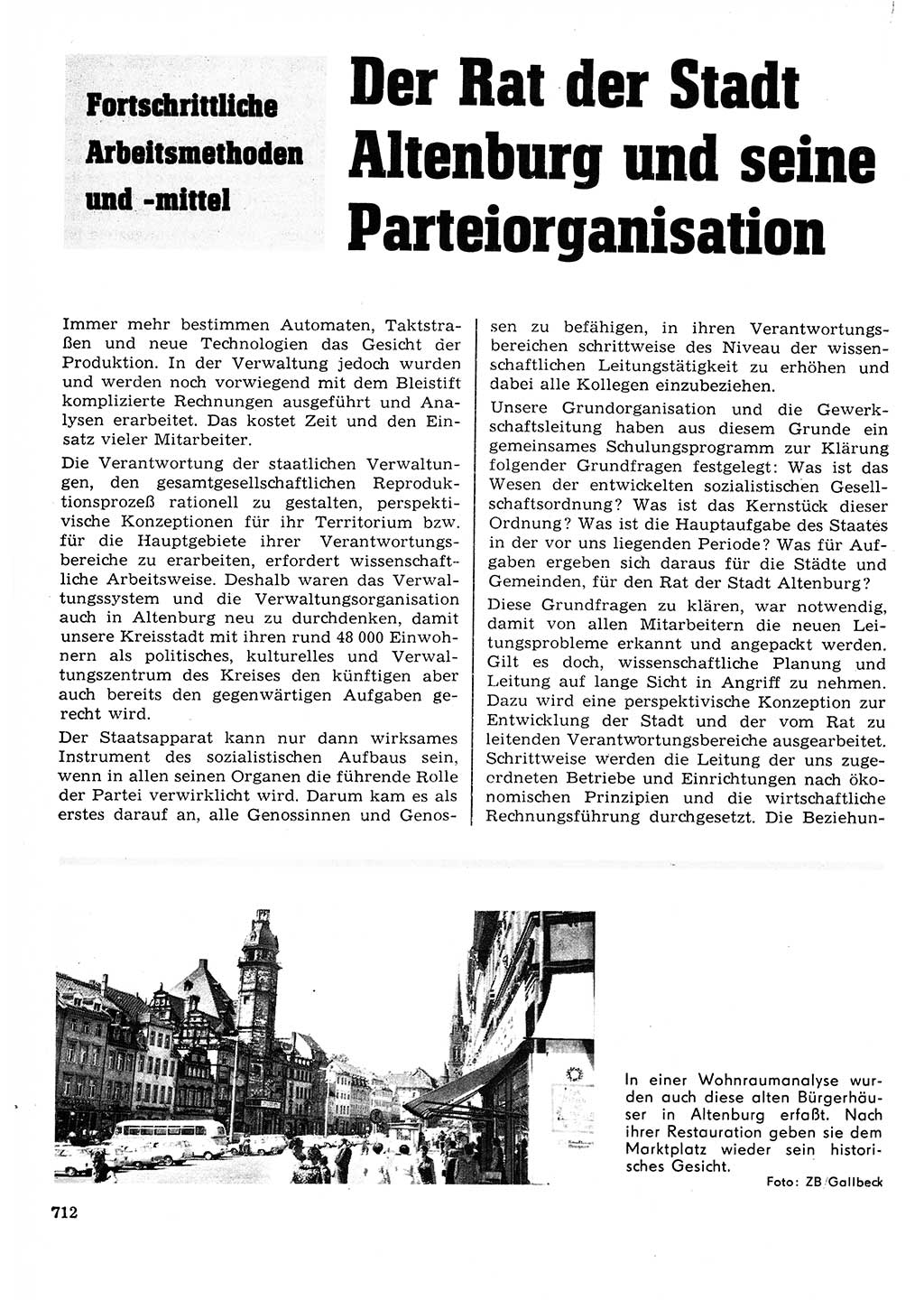 Neuer Weg (NW), Organ des Zentralkomitees (ZK) der SED (Sozialistische Einheitspartei Deutschlands) für Fragen des Parteilebens, 23. Jahrgang [Deutsche Demokratische Republik (DDR)] 1968, Seite 712 (NW ZK SED DDR 1968, S. 712)