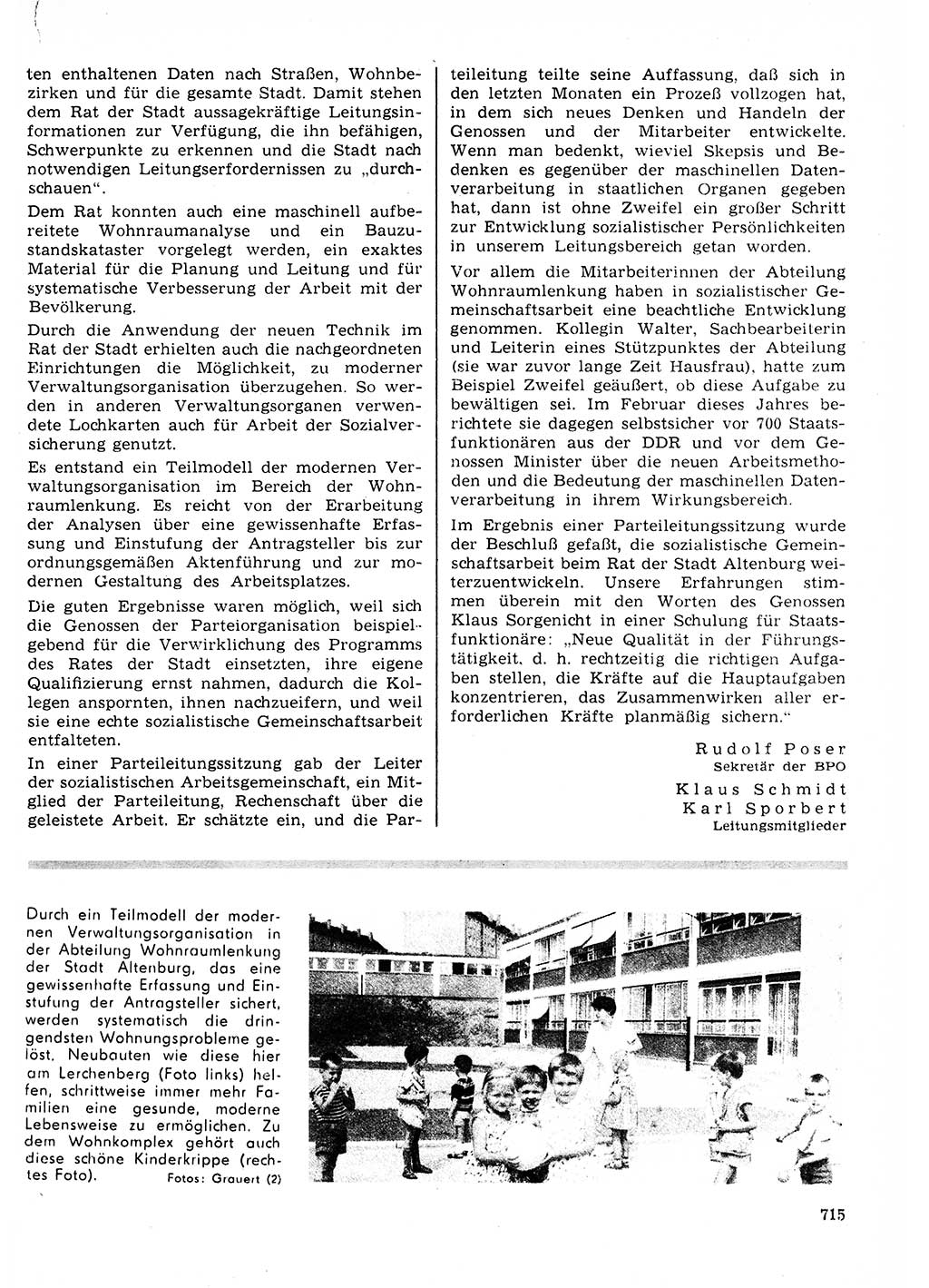 Neuer Weg (NW), Organ des Zentralkomitees (ZK) der SED (Sozialistische Einheitspartei Deutschlands) für Fragen des Parteilebens, 23. Jahrgang [Deutsche Demokratische Republik (DDR)] 1968, Seite 715 (NW ZK SED DDR 1968, S. 715)