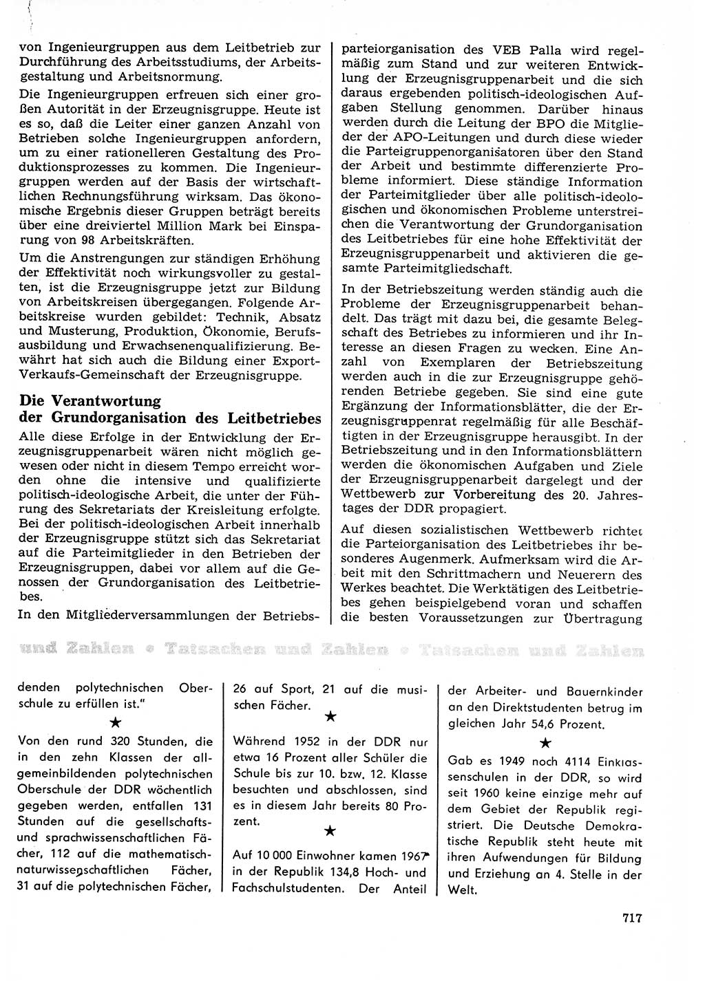 Neuer Weg (NW), Organ des Zentralkomitees (ZK) der SED (Sozialistische Einheitspartei Deutschlands) für Fragen des Parteilebens, 23. Jahrgang [Deutsche Demokratische Republik (DDR)] 1968, Seite 717 (NW ZK SED DDR 1968, S. 717)