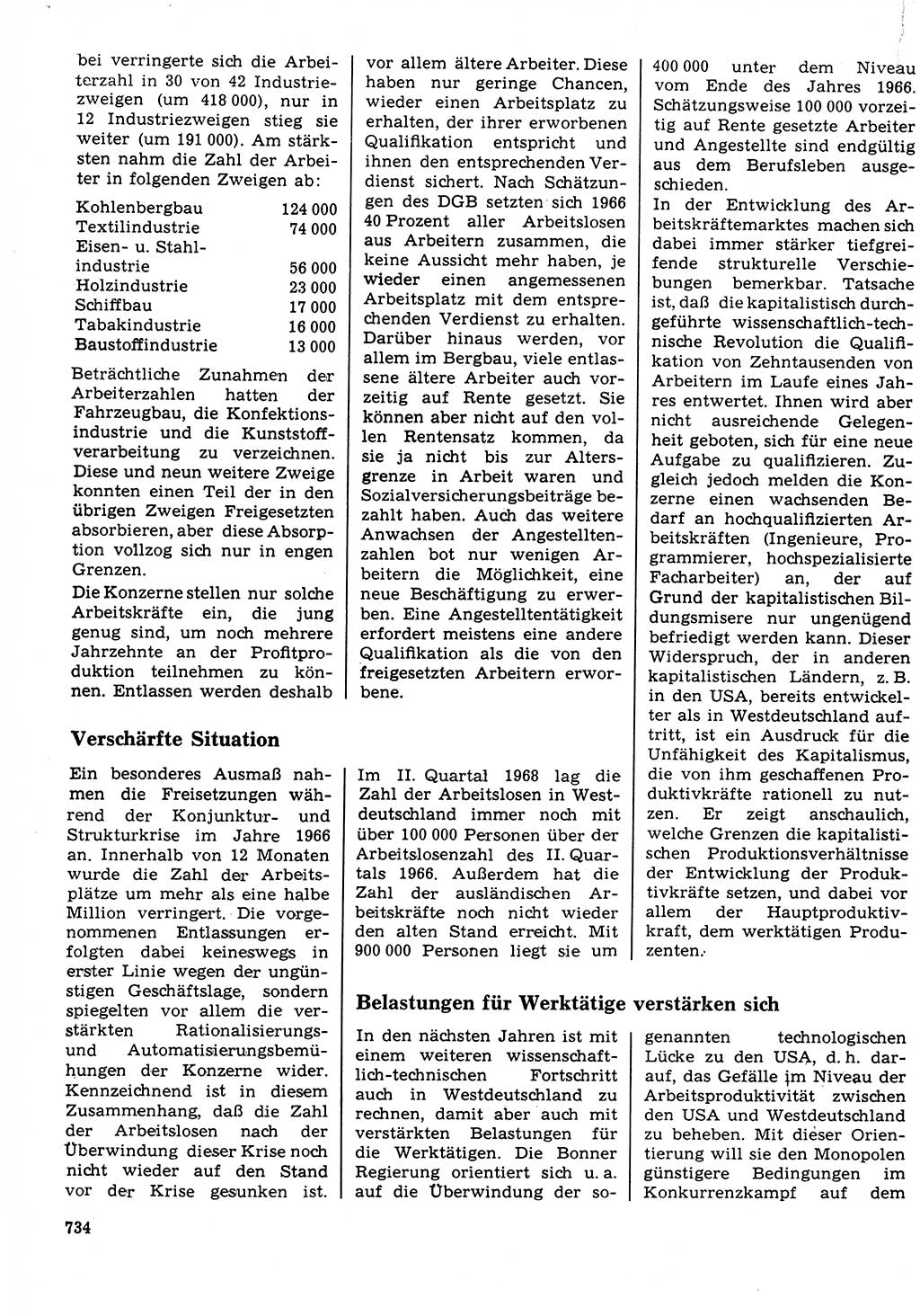 Neuer Weg (NW), Organ des Zentralkomitees (ZK) der SED (Sozialistische Einheitspartei Deutschlands) für Fragen des Parteilebens, 23. Jahrgang [Deutsche Demokratische Republik (DDR)] 1968, Seite 734 (NW ZK SED DDR 1968, S. 734)