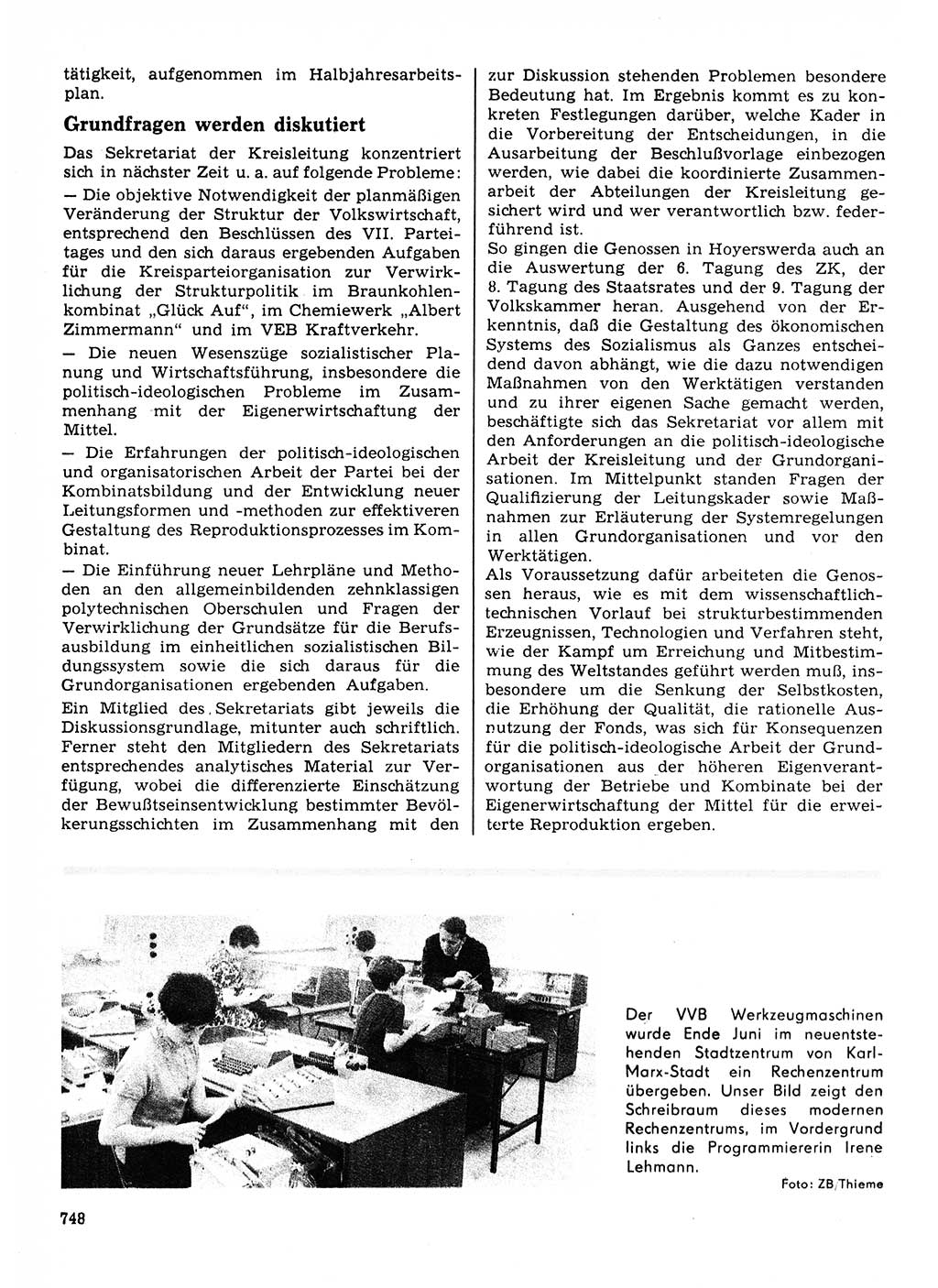 Neuer Weg (NW), Organ des Zentralkomitees (ZK) der SED (Sozialistische Einheitspartei Deutschlands) für Fragen des Parteilebens, 23. Jahrgang [Deutsche Demokratische Republik (DDR)] 1968, Seite 748 (NW ZK SED DDR 1968, S. 748)