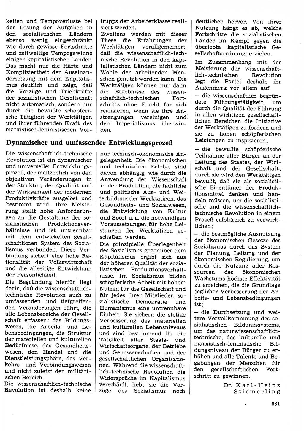 Neuer Weg (NW), Organ des Zentralkomitees (ZK) der SED (Sozialistische Einheitspartei Deutschlands) für Fragen des Parteilebens, 23. Jahrgang [Deutsche Demokratische Republik (DDR)] 1968, Seite 815 (NW ZK SED DDR 1968, S. 815)